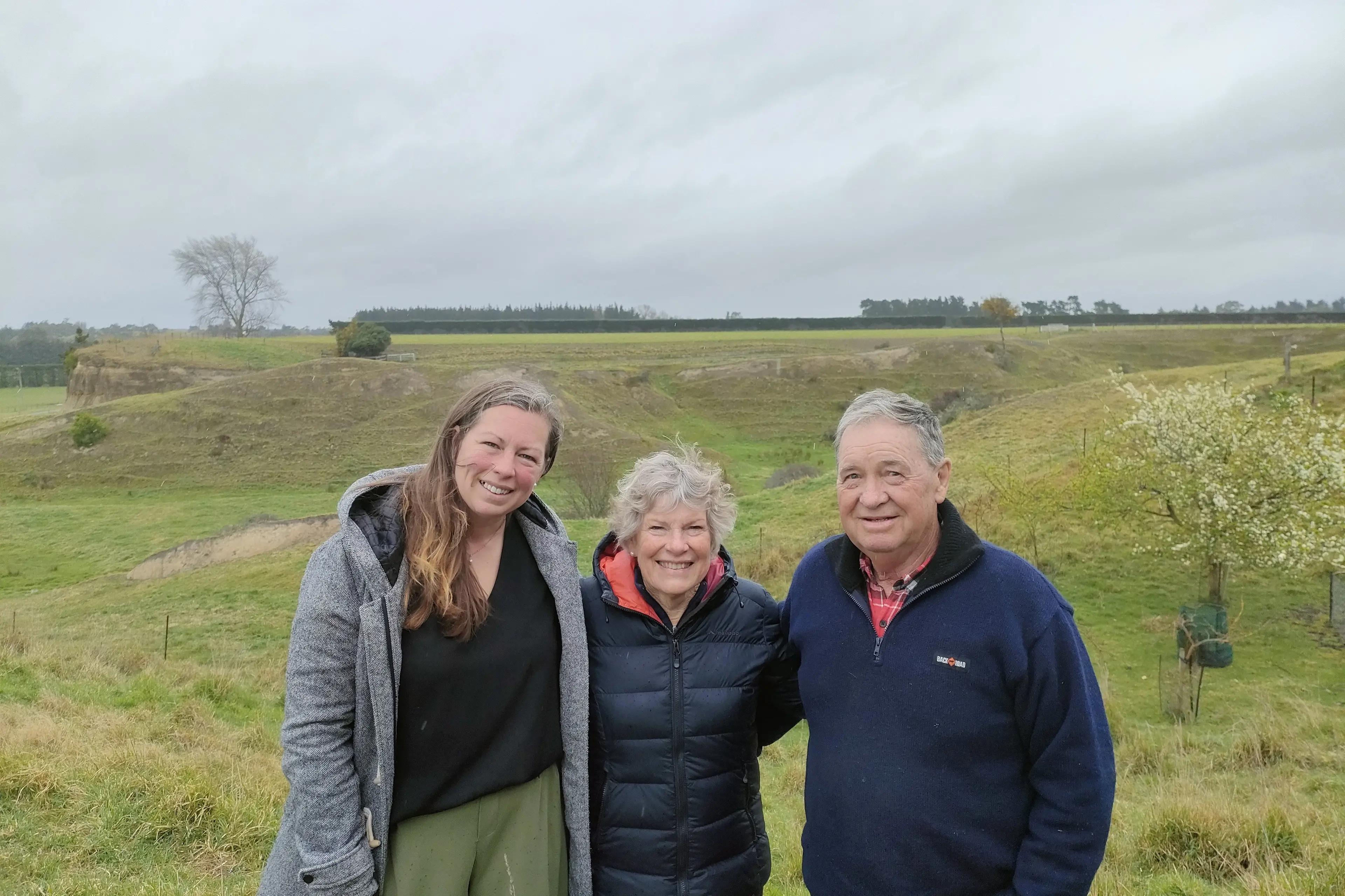 Bordering on development . . . Rose Hinton (left) has joined with Jenny and Wayne Chisnall in asking questions about the proposed Rosewood Terrace development, across the gully. Photo: David Hill