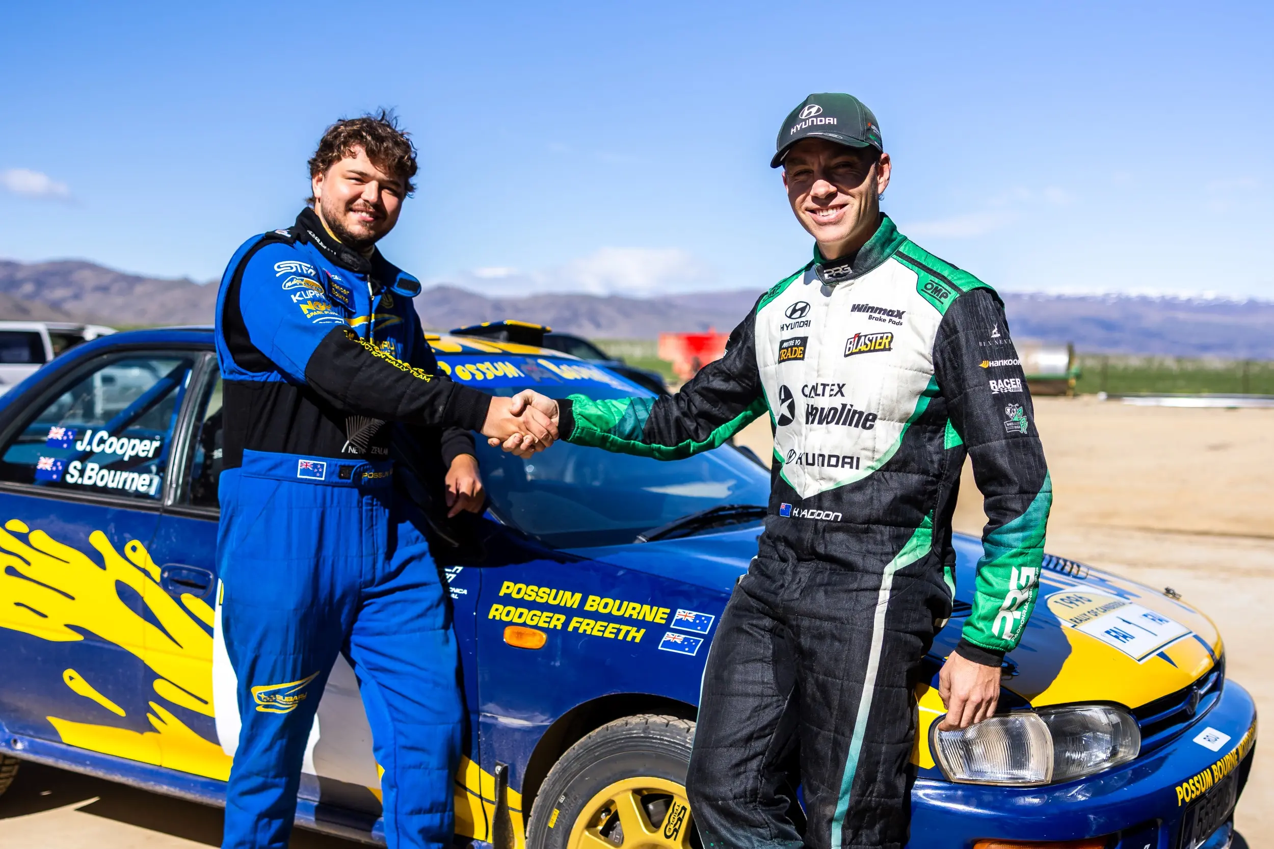 Spencer Bourne and Hayden Paddon. Photo: Tayler Burke