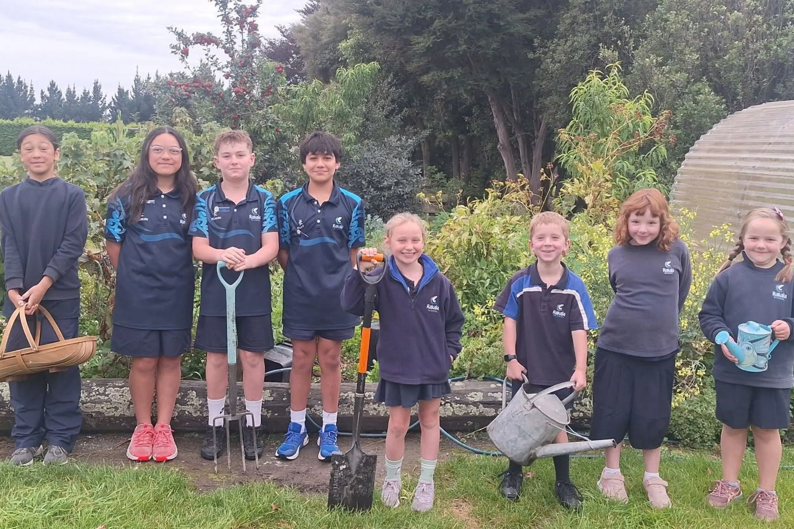 Pupils from Rakaia School have been busy growing and potting plants for the school\\'s support group Plants 4 U fundraiser next month. Photo: Supplied