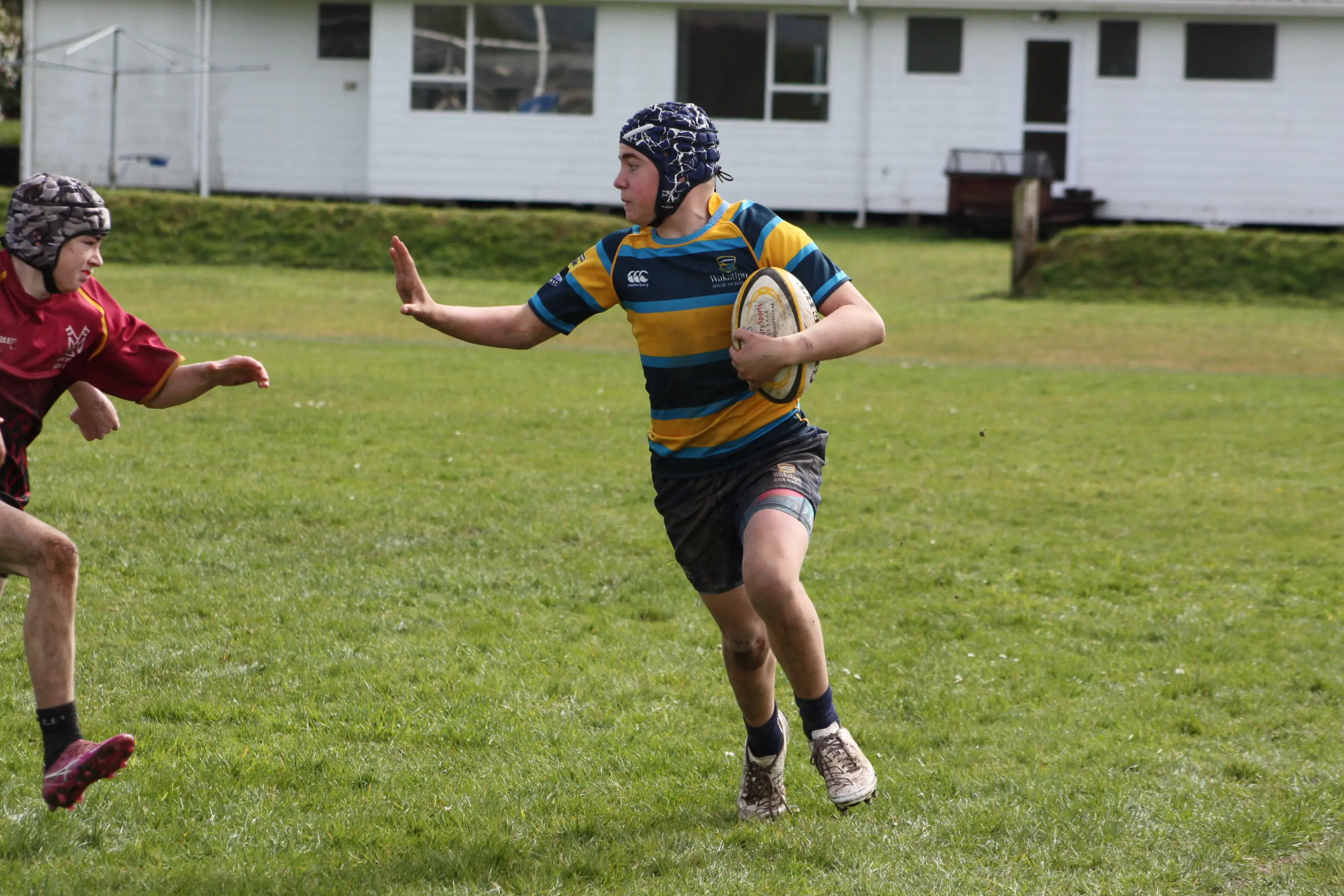 Charging: WHS\\u2019 Baxter Moffat in action during the recent South Island secondary schools\\u2019 U16 co-ed tourney. Photo: Supplied