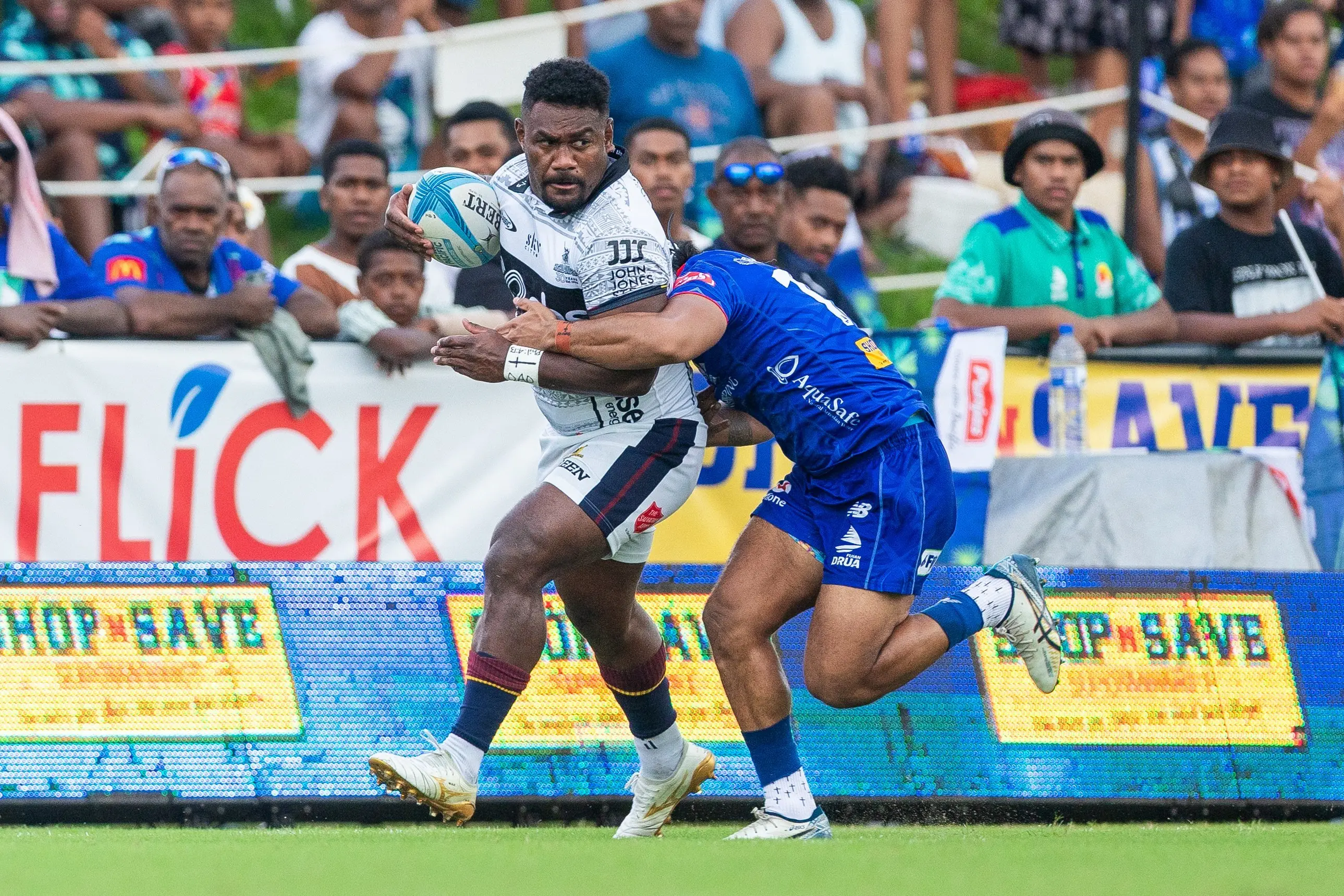 Fijian-born Highlanders star Timoci Tavatavanawai will take his team back to the islands to play the Drua in week one of Super Rugby Pacific next year. Photo: NZ Rugby/Smartframe