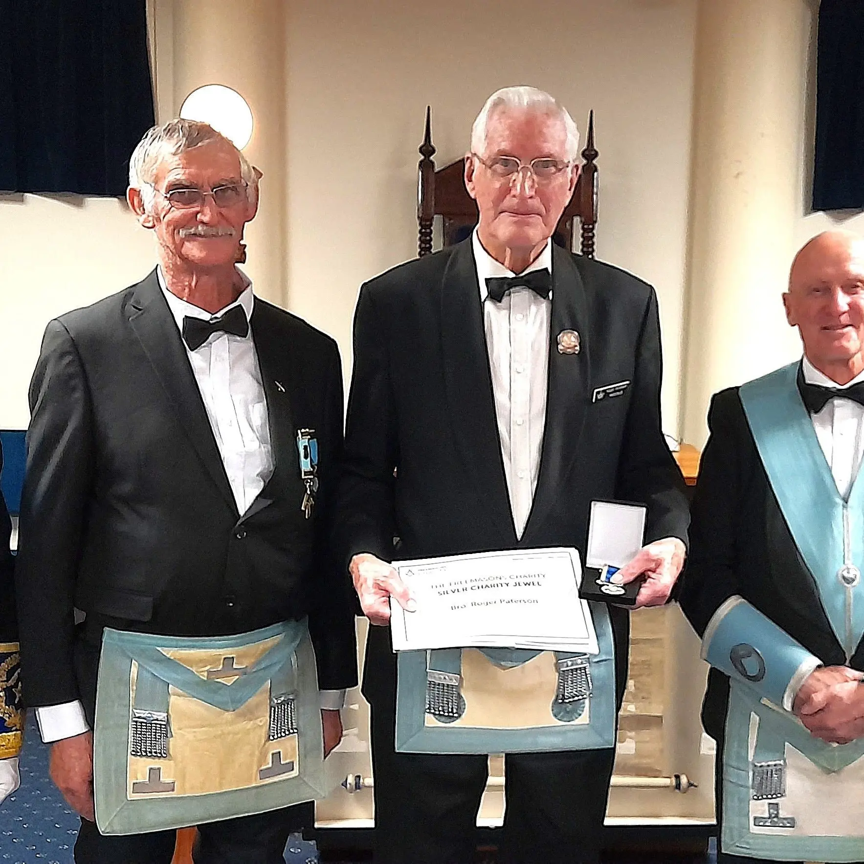 Roger earns Jewel for commitment to Freemasonry, service to the community