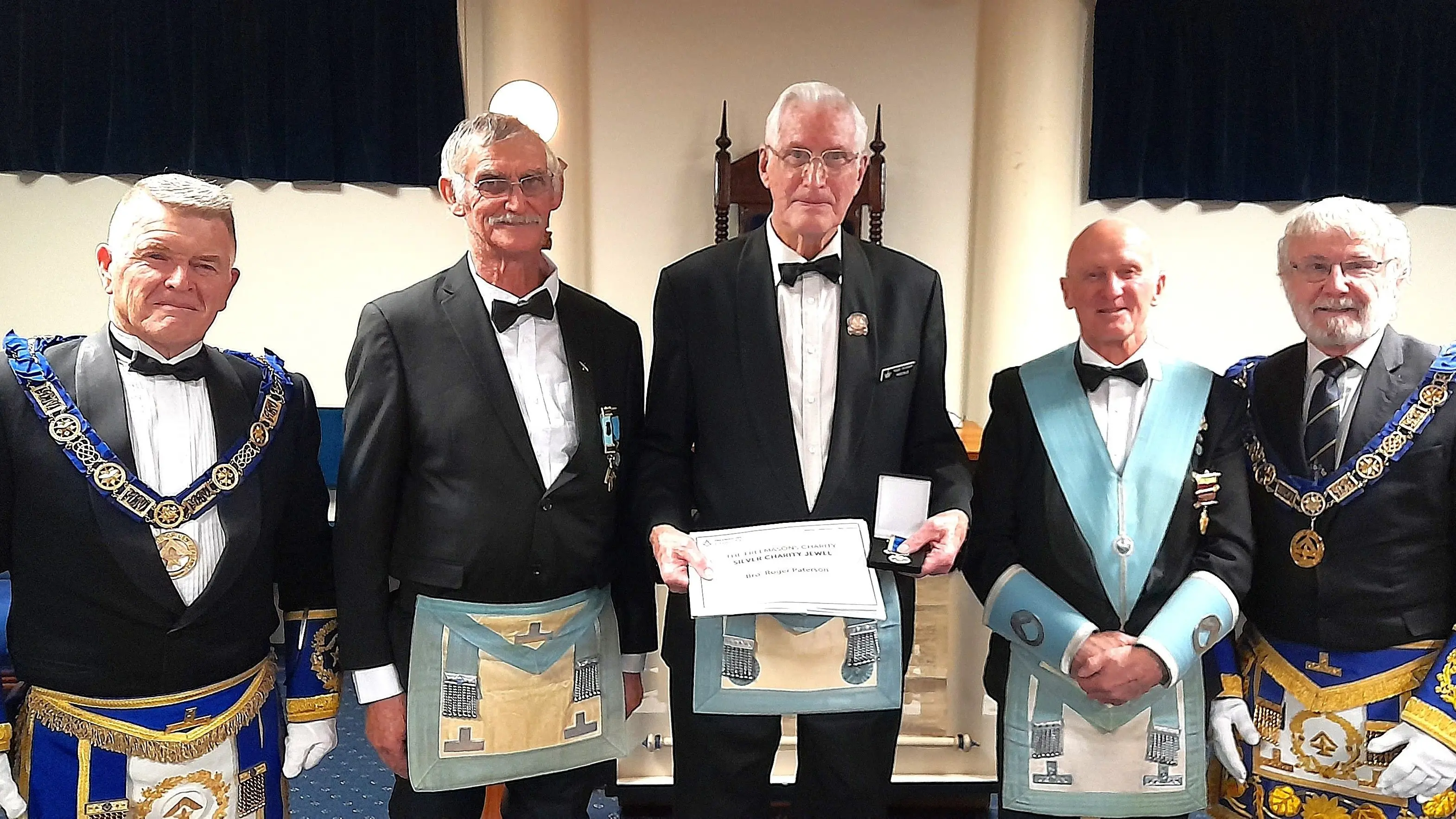 Roger earns Jewel for commitment to Freemasonry, service to the community
