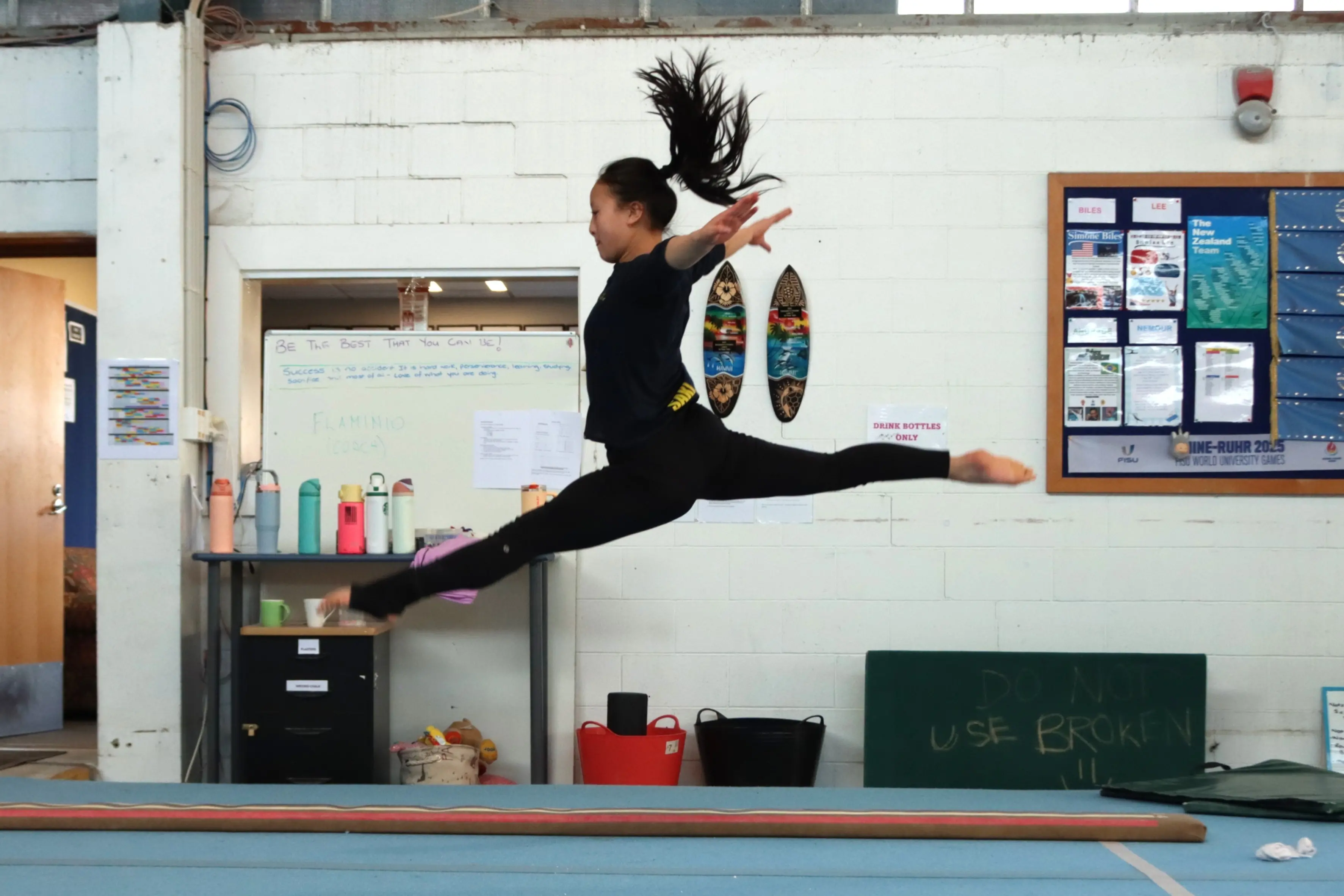 Saki Ishikawa, 15, trains at the Dunedin Gymnastic Academy. Photo: Sam Henderson