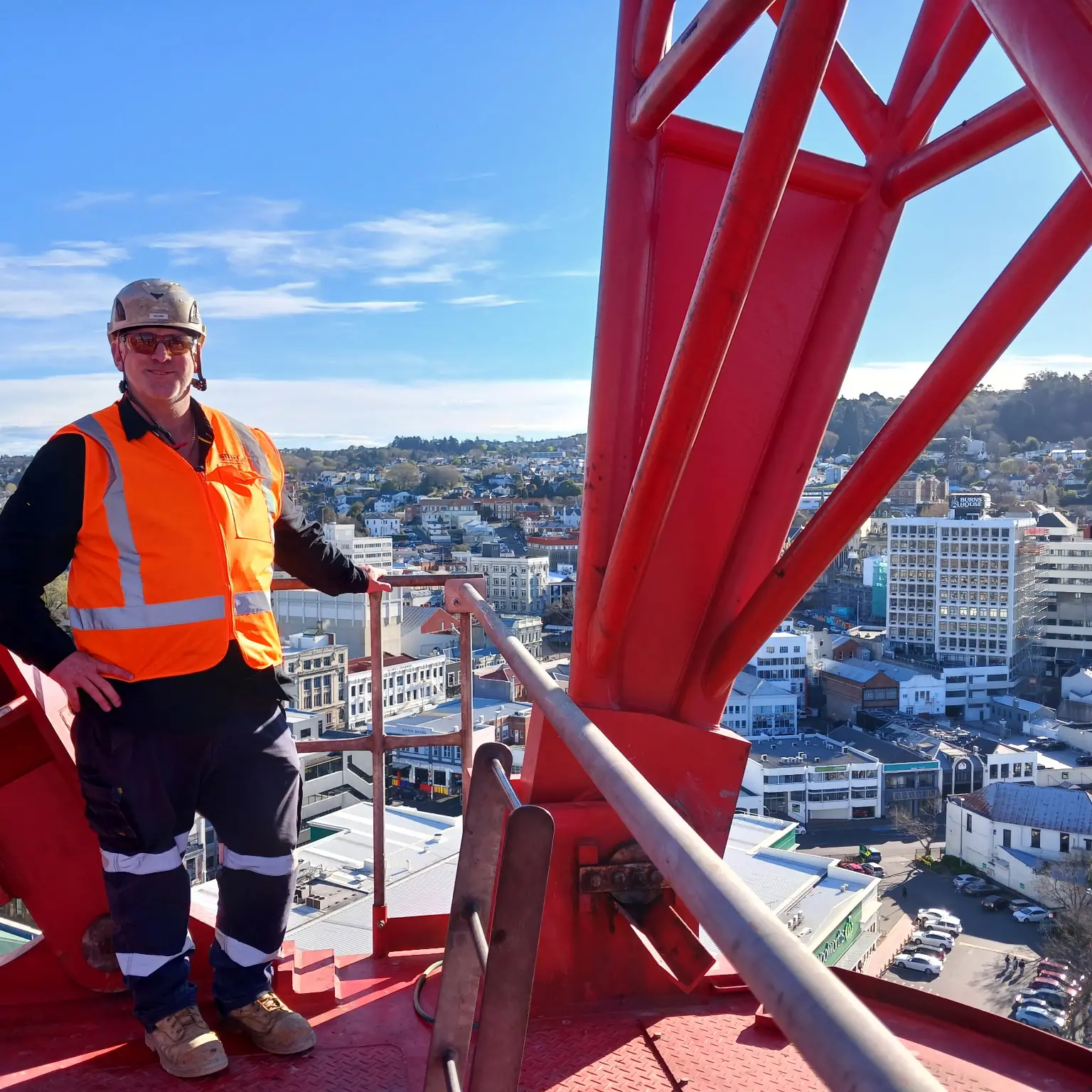 ‘The toilet is always the question’: a day in the life of a Dunedin hospital crane operator