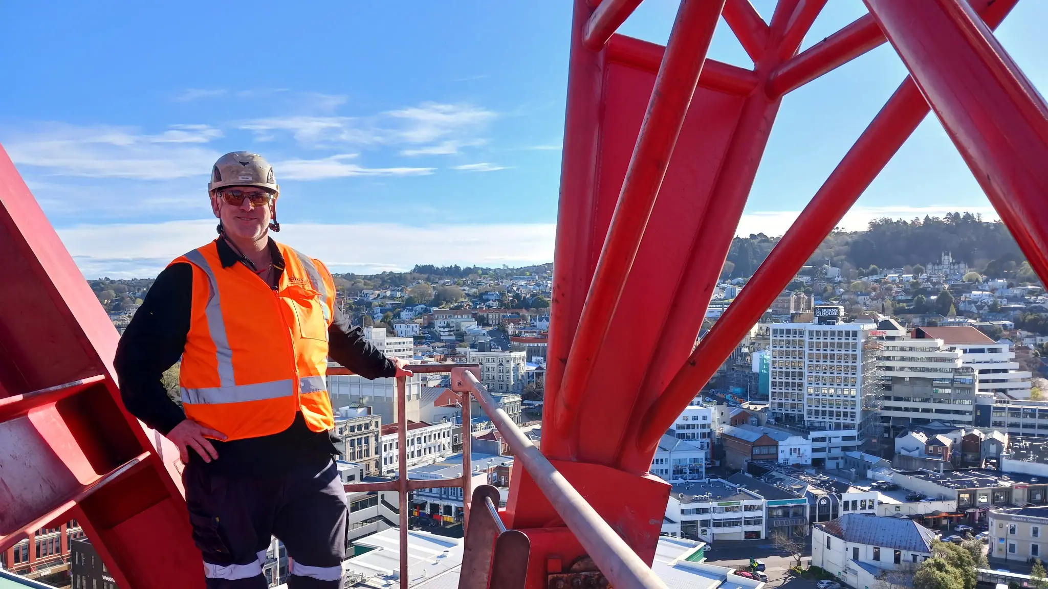 ‘The toilet is always the question’: a day in the life of a Dunedin hospital crane operator