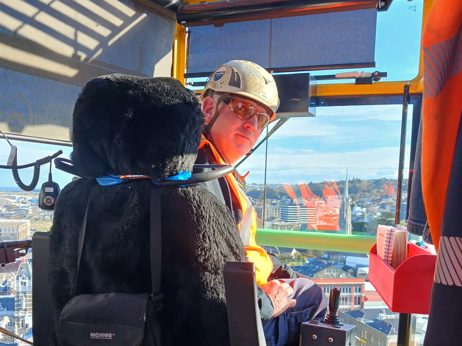‘The toilet is always the question’: a day in the life of a Dunedin hospital crane operator