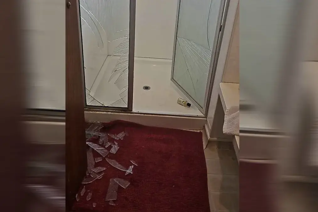 Kat Murray fainted and went through the glass door in her shower while dealing with the flu. Photo: Kat Murray/supplied