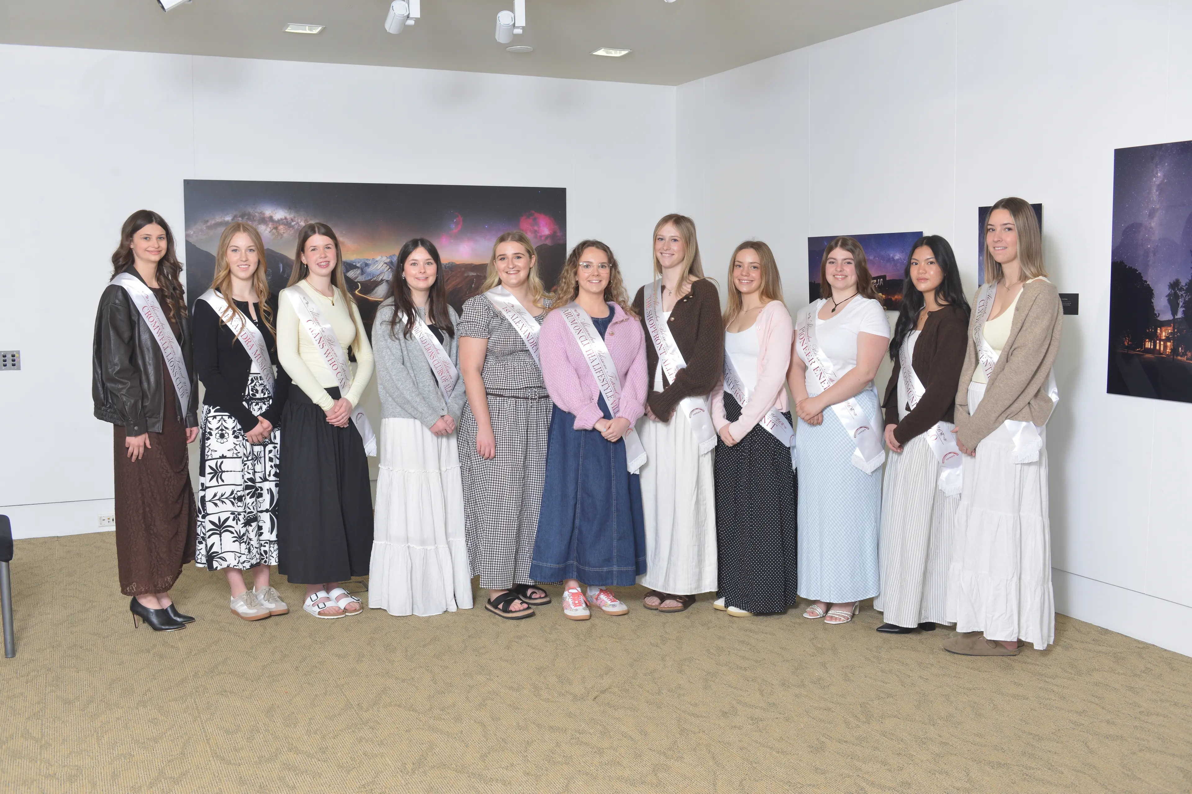 The biggest group of Blossom Festival Princesses in more than a decade have been nominated for this year\\'s event. They are, from left, Molly Mexted, Heidi Winter, Isabelle (Izzy) Smith, Hannah Fulcher, Deandie de Beer, Emily Attfield, Maddison Wedgwood, Jelena Morrell, Elsie Jack, Ared Javier and Skye Scott. Photo: Supplied/Donald Lamont