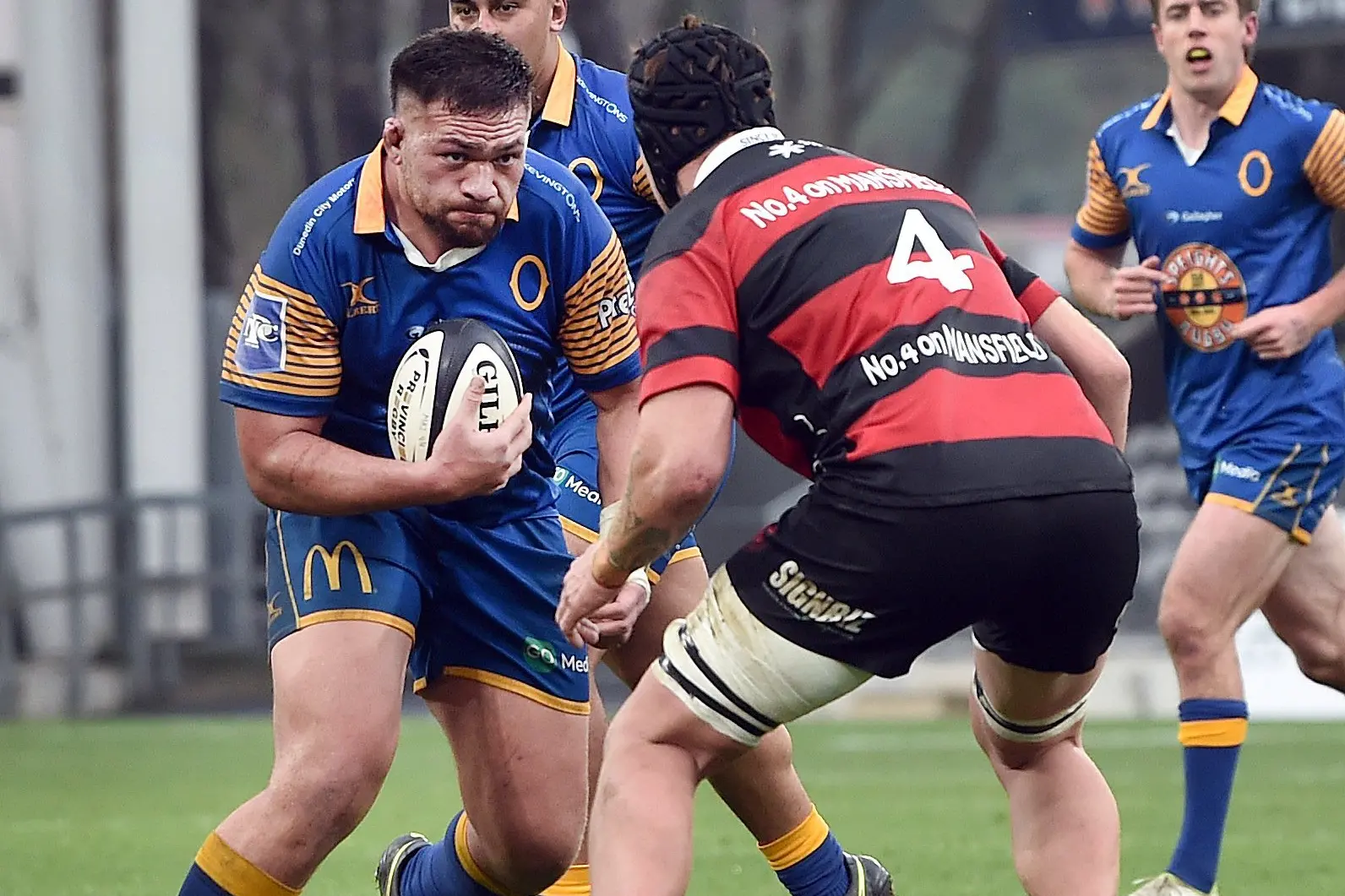 Otago prop Saula Ma\\'u will add his colossal frame to cause. Photo: Peter McIntosh