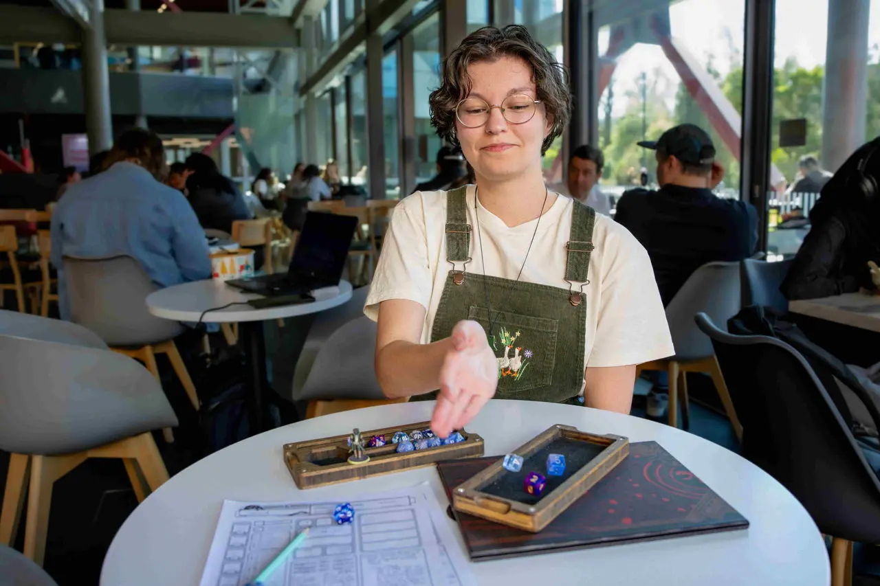 Courtney Matthews is researching how tabletop games can support wellbeing and social connection. Photo: UC