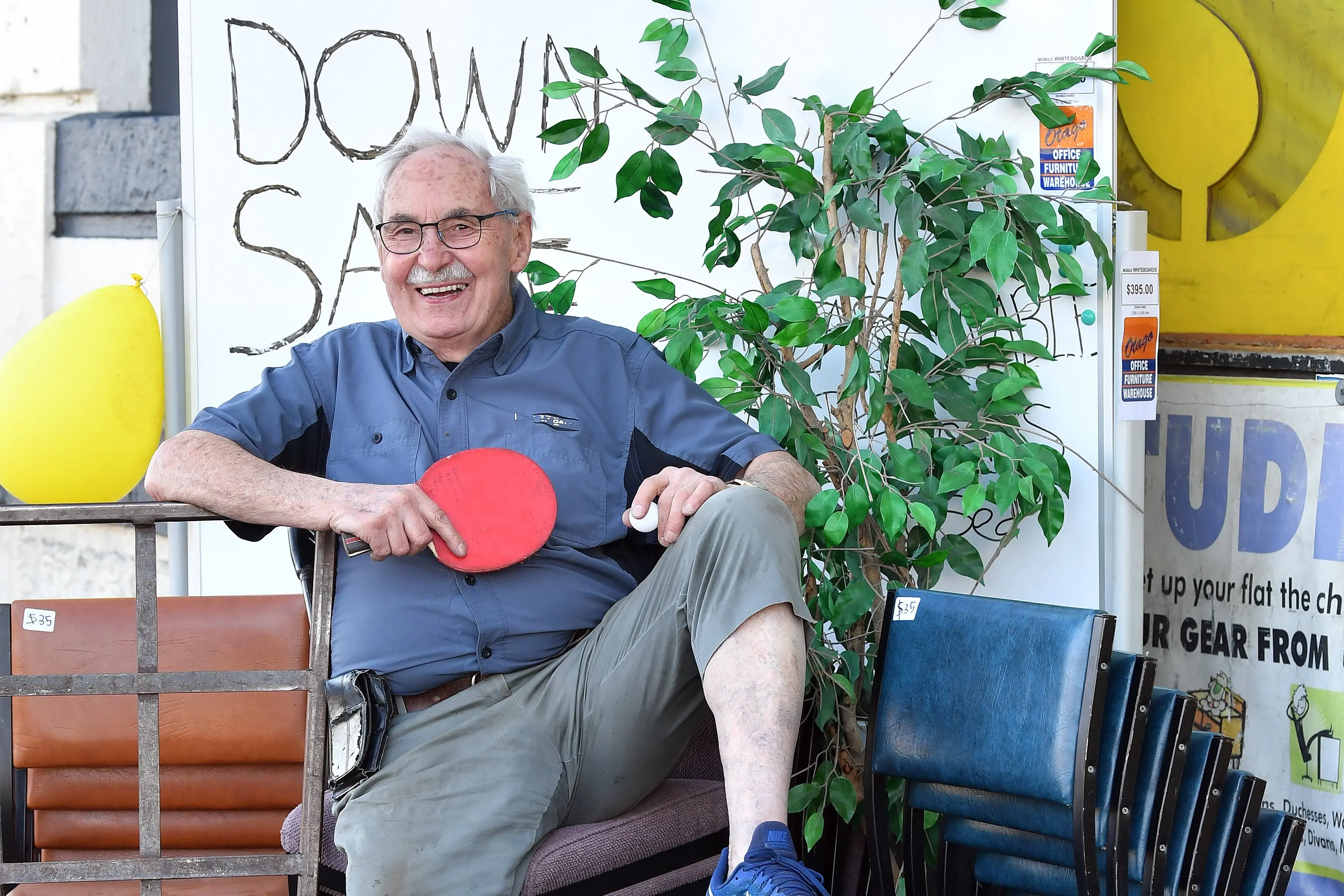 Otago Office Furniture Wholesale owner, Gordon Sasse, 81, is closing the store after 35 years of operations. Photo: Stephen Jaquiery