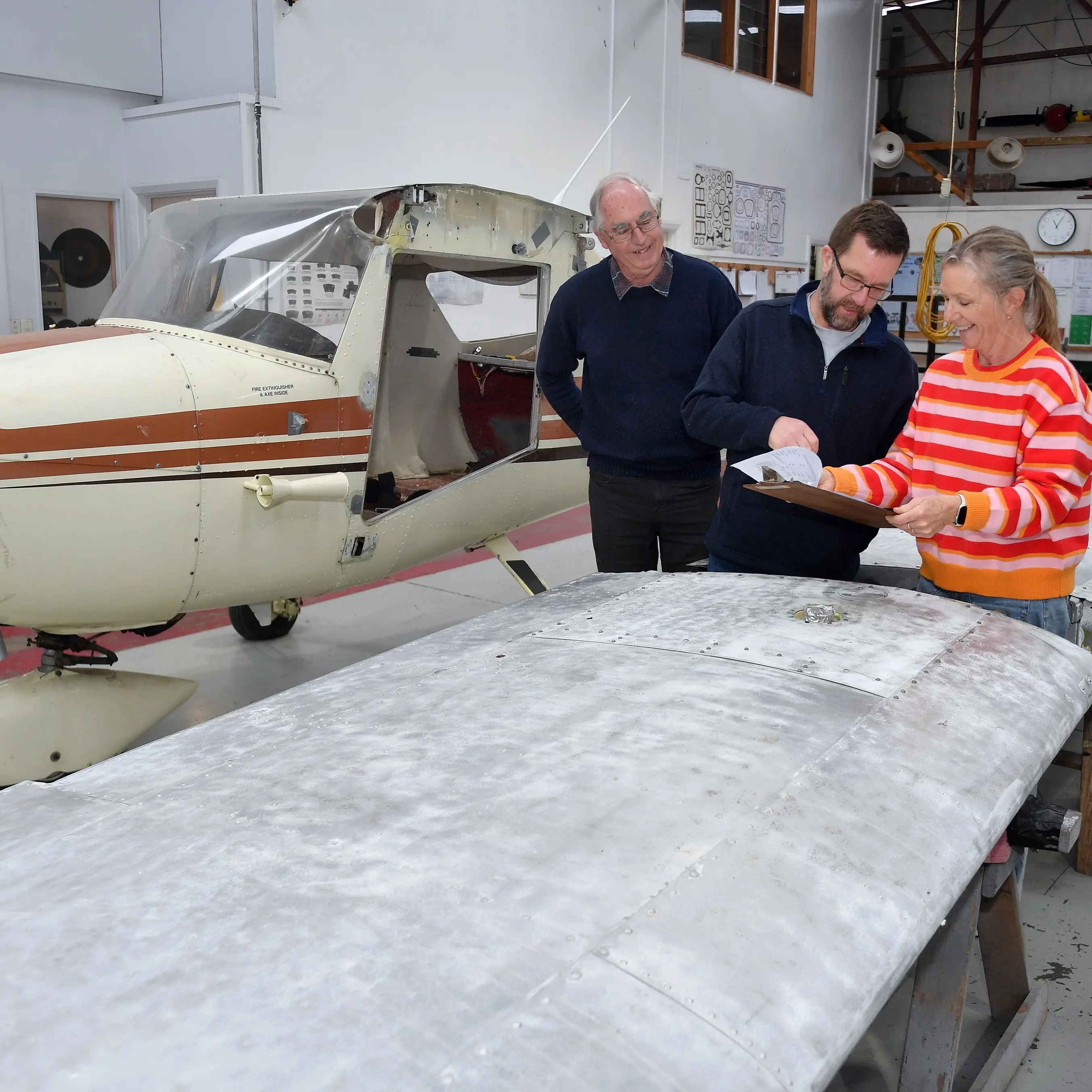 Plane back after 56 years away having been hung and watered