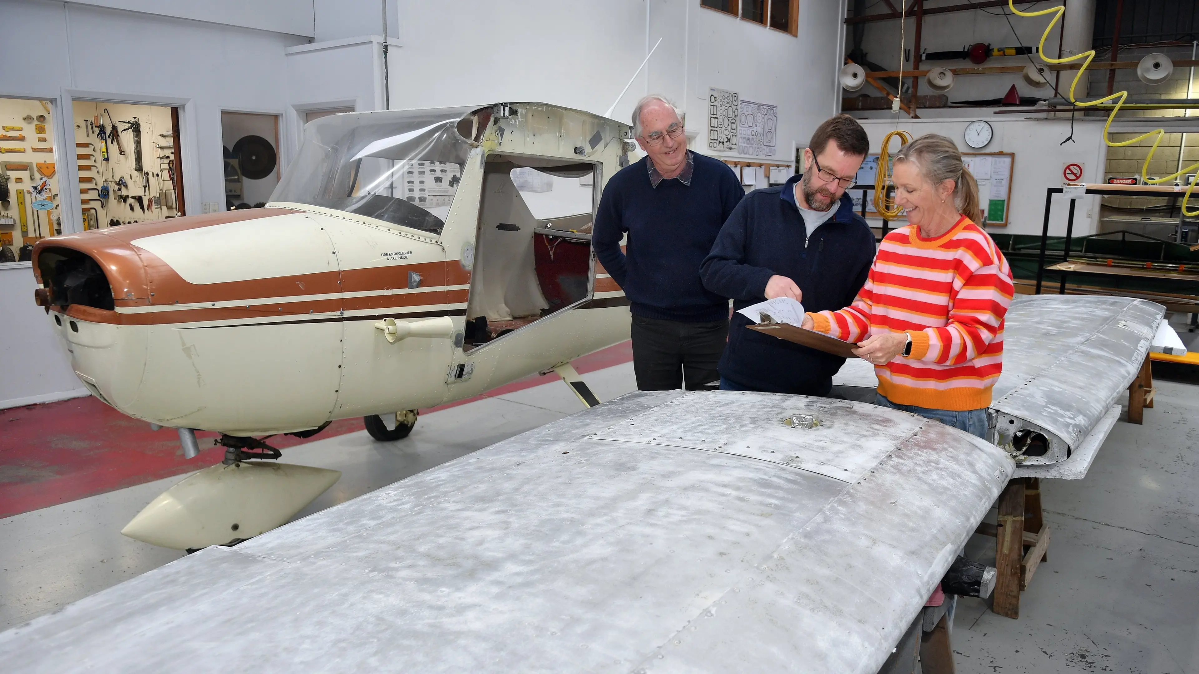 Plane back after 56 years away having been hung and watered