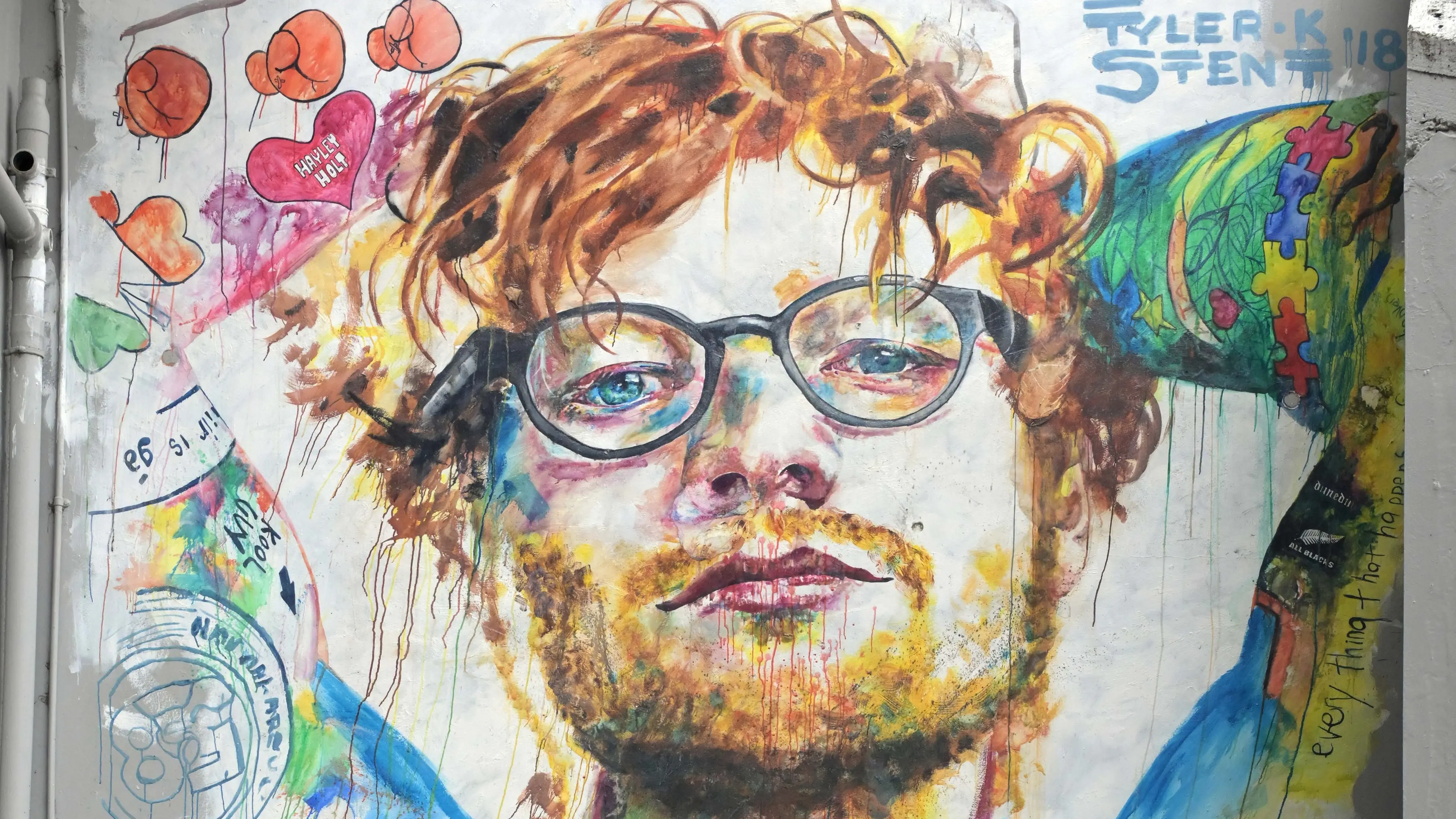 'Ngā mihi nui': Artist welcomes graffiti on Dunedin's Ed Sheeran mural