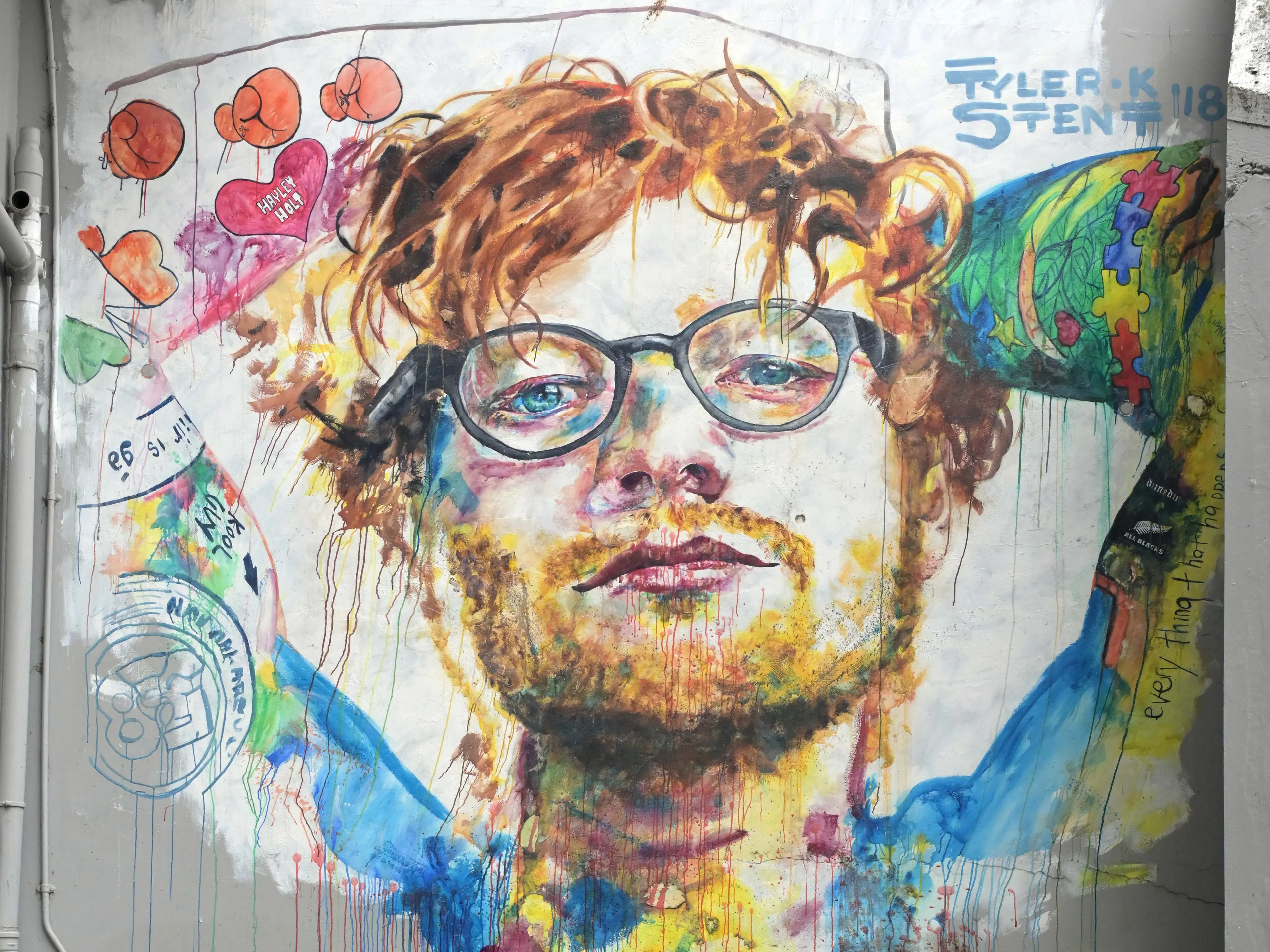 'Ngā mihi nui': Artist welcomes graffiti on Dunedin's Ed Sheeran mural