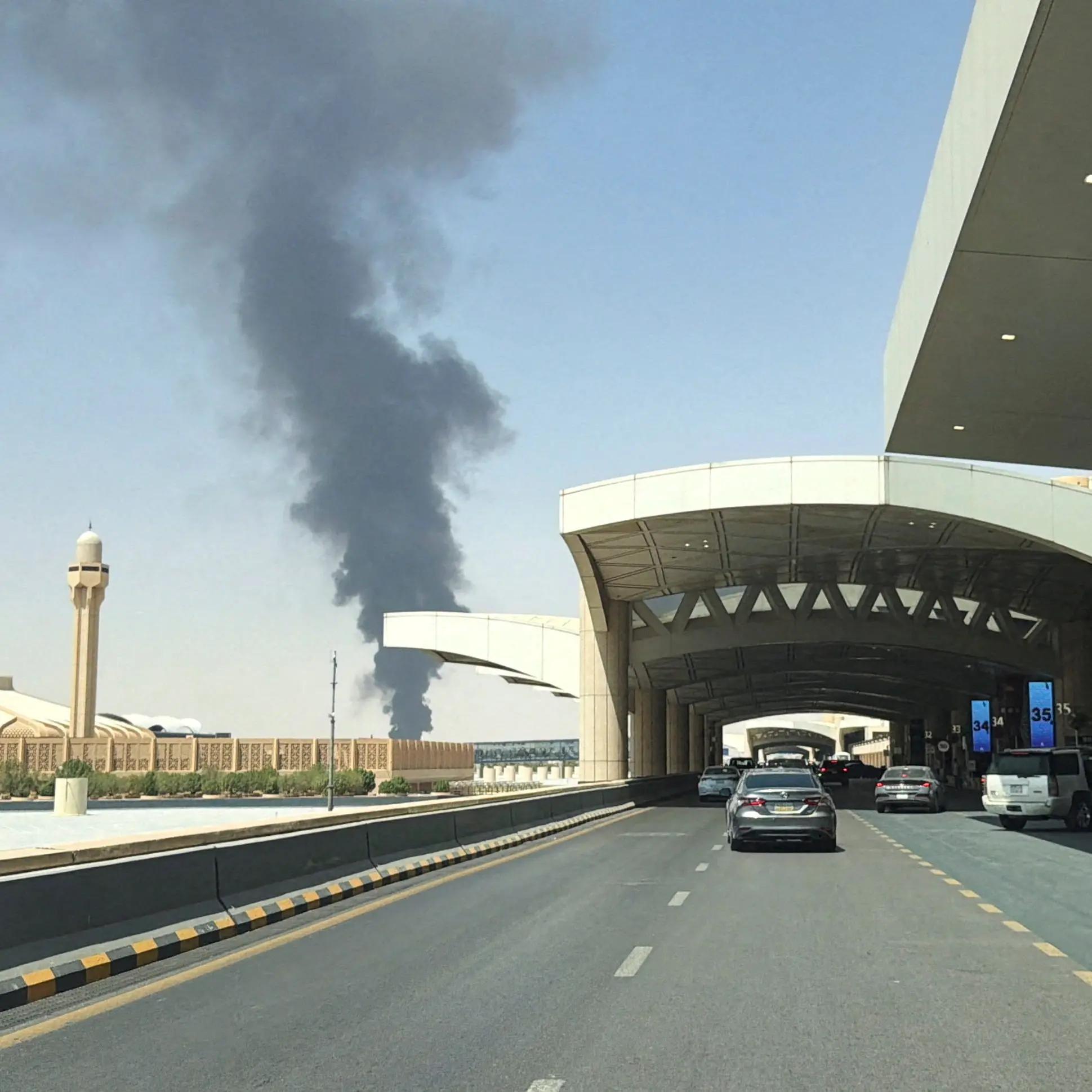 Flames, smoke seen near Riyadh airport; Houthis claim attacks on Saudi capital