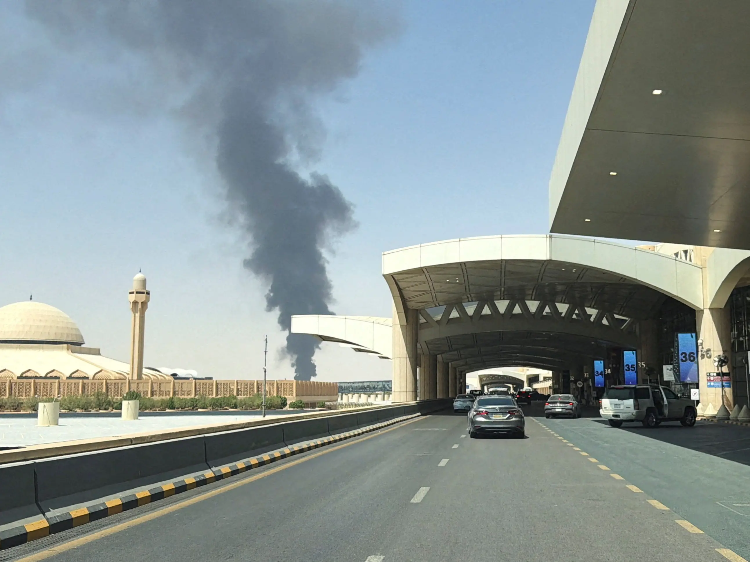 Flames, smoke seen near Riyadh airport; Houthis claim attacks on Saudi capital