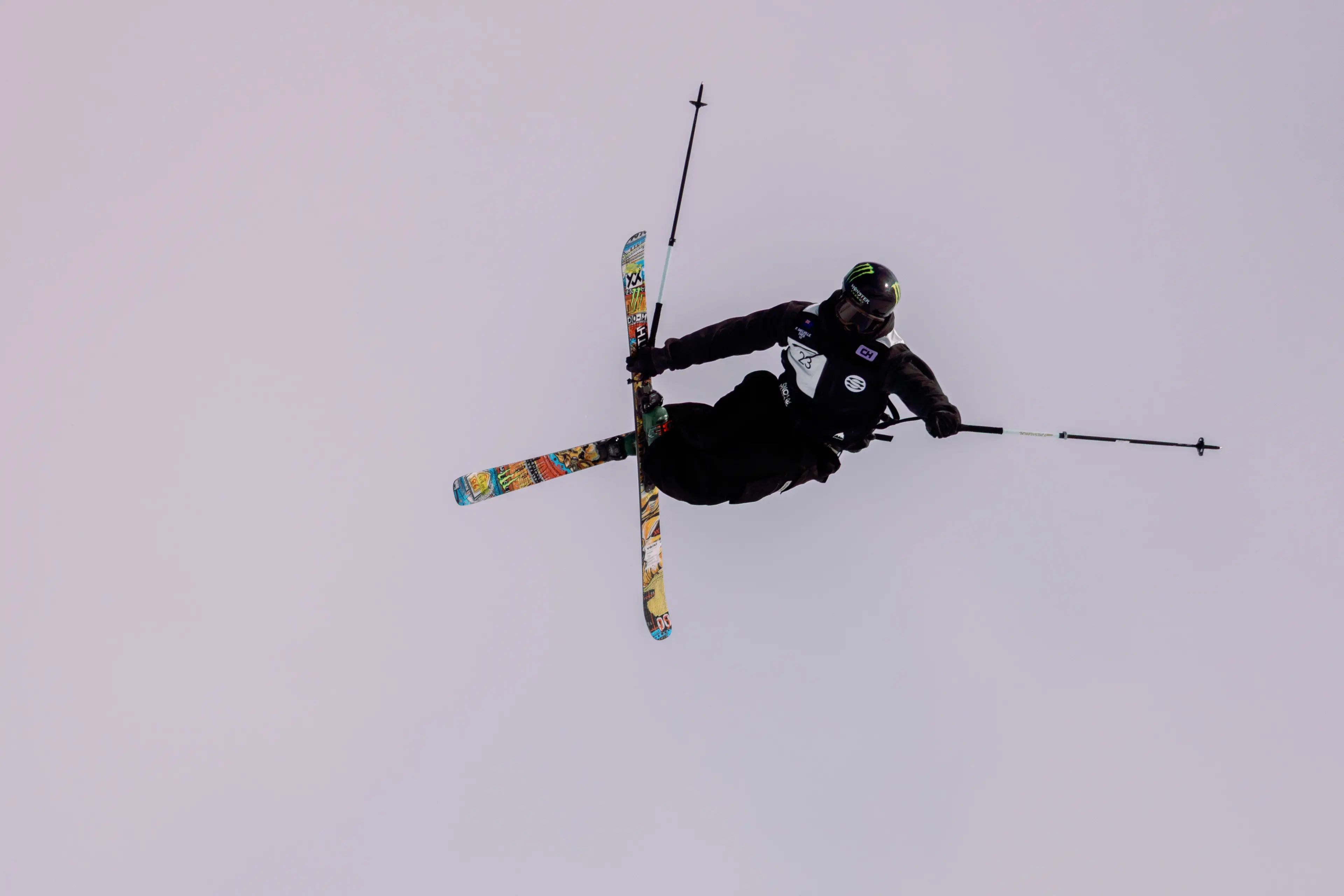 Fin Melville Ives competing at the Snow League event at Cardrona on Saturday. Photo: Supplied