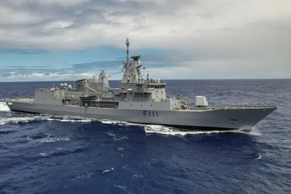 The September 18 transits, by NZ naval frigate Te Mana (pictured) and oiler Aotearoa, were part of a three-month deployment in the Indo-Pacific, the Defence Force says. Photo: Defence Force