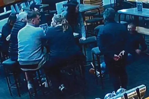 CCTV images showing Charlie Hunt and his friends at the club. Photo: Supplied