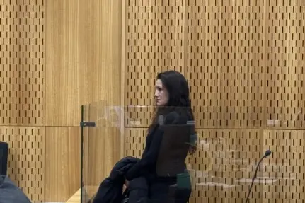 Billie Mcfarlane appears for sentencing in the Christchurch District Court. Photo: Al Williams