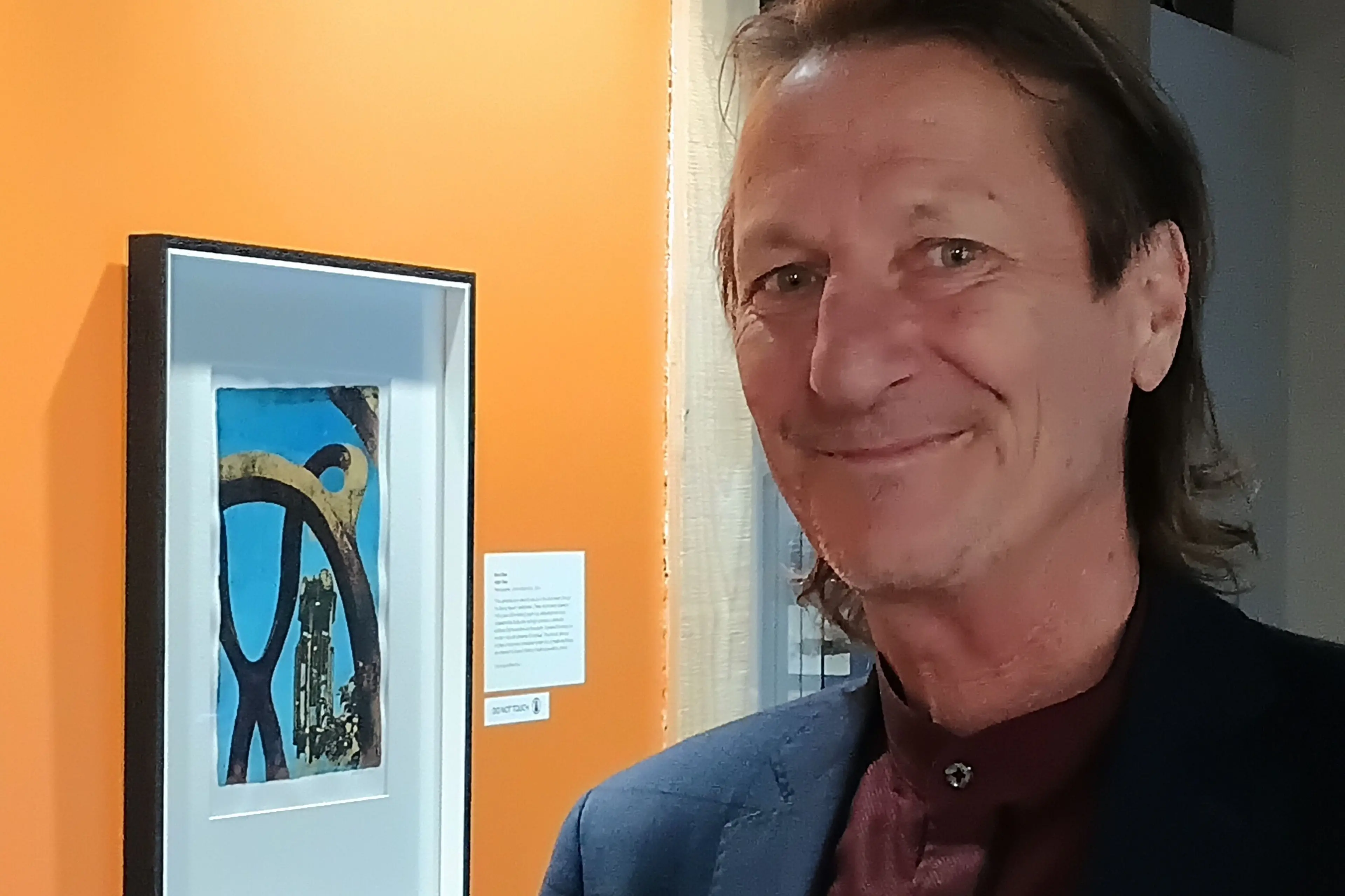Graphic designer Ross Ellen has his work featuring in the Ashburton Clock Tower exhibit in the Ashburton Art Gallery and Museum.\\rThe exhibition is marking 50 years of the iconic clock. PHOTO TONI WILLIAMS