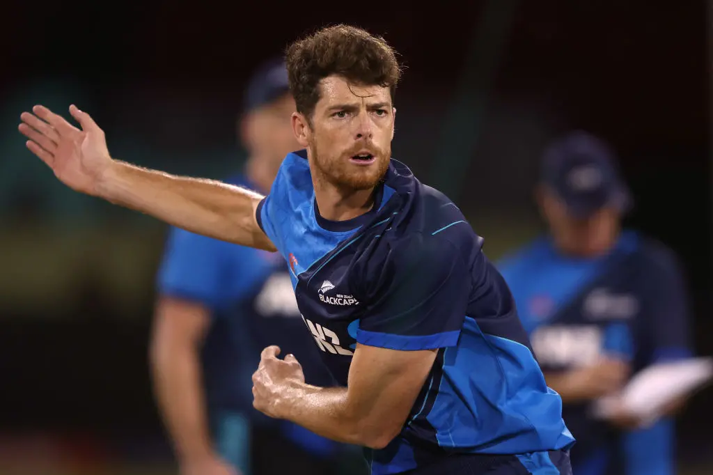 <p>Mitchell Santner will lead the Black Caps in the five match series. Photo: Getty Images</p>\\n