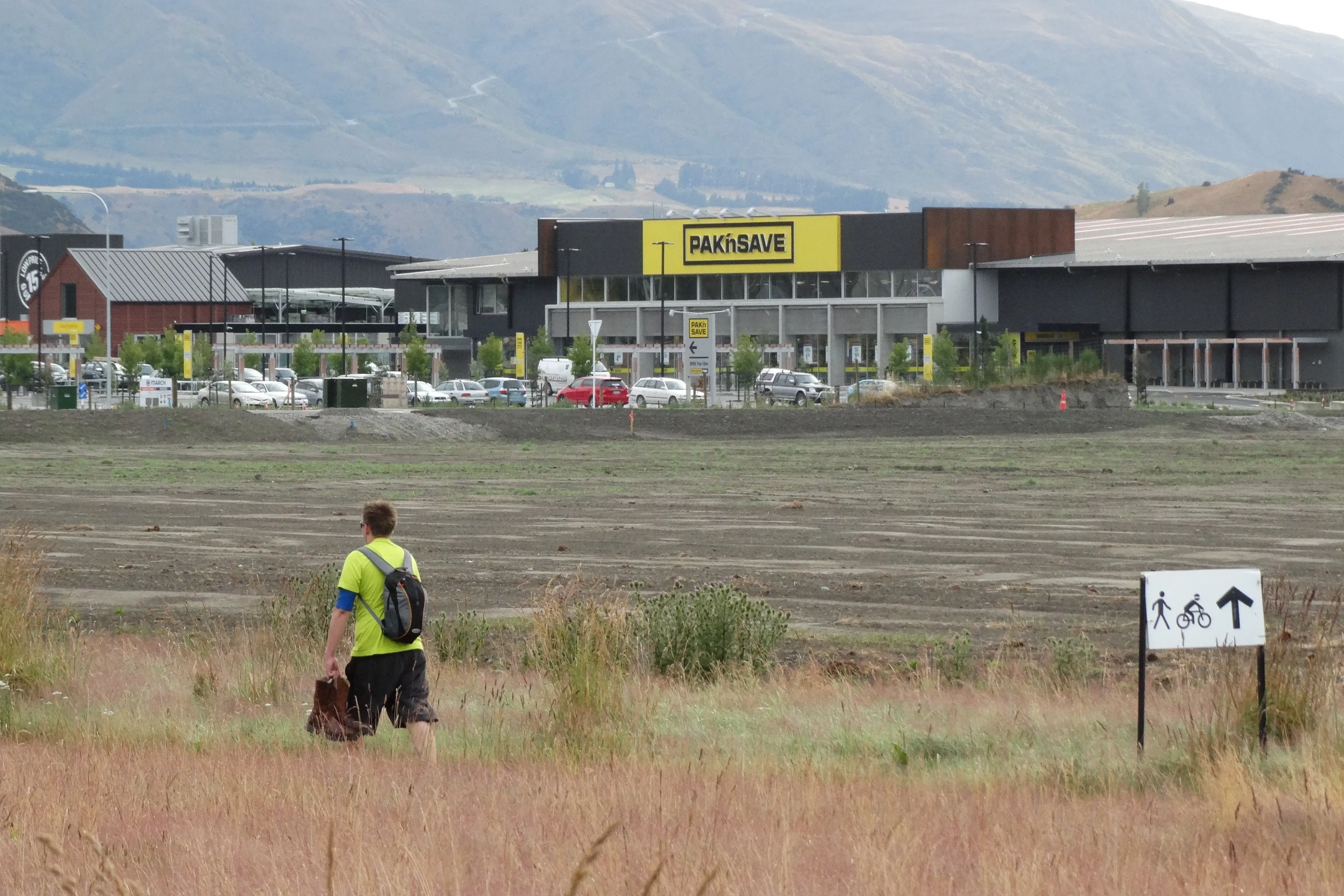 Trimmed down: Looking across the Frankton site to Pak\\'nSave