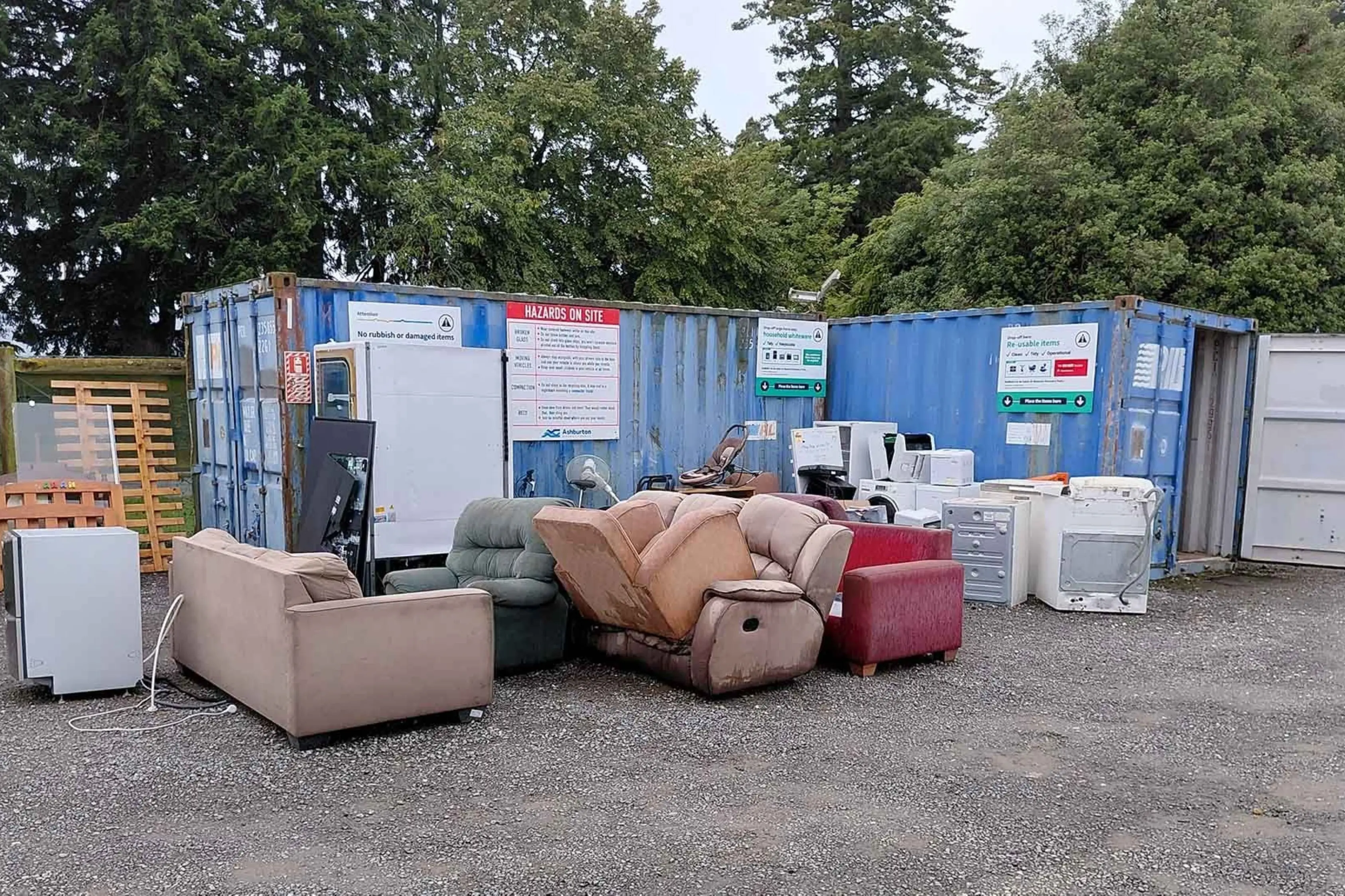 The Methven recycling depot will stop accepting the drop-off for reusable household items after a trial failed to curb dumping, despite concerns it could push the problem elsewhere. Photo: Supplied