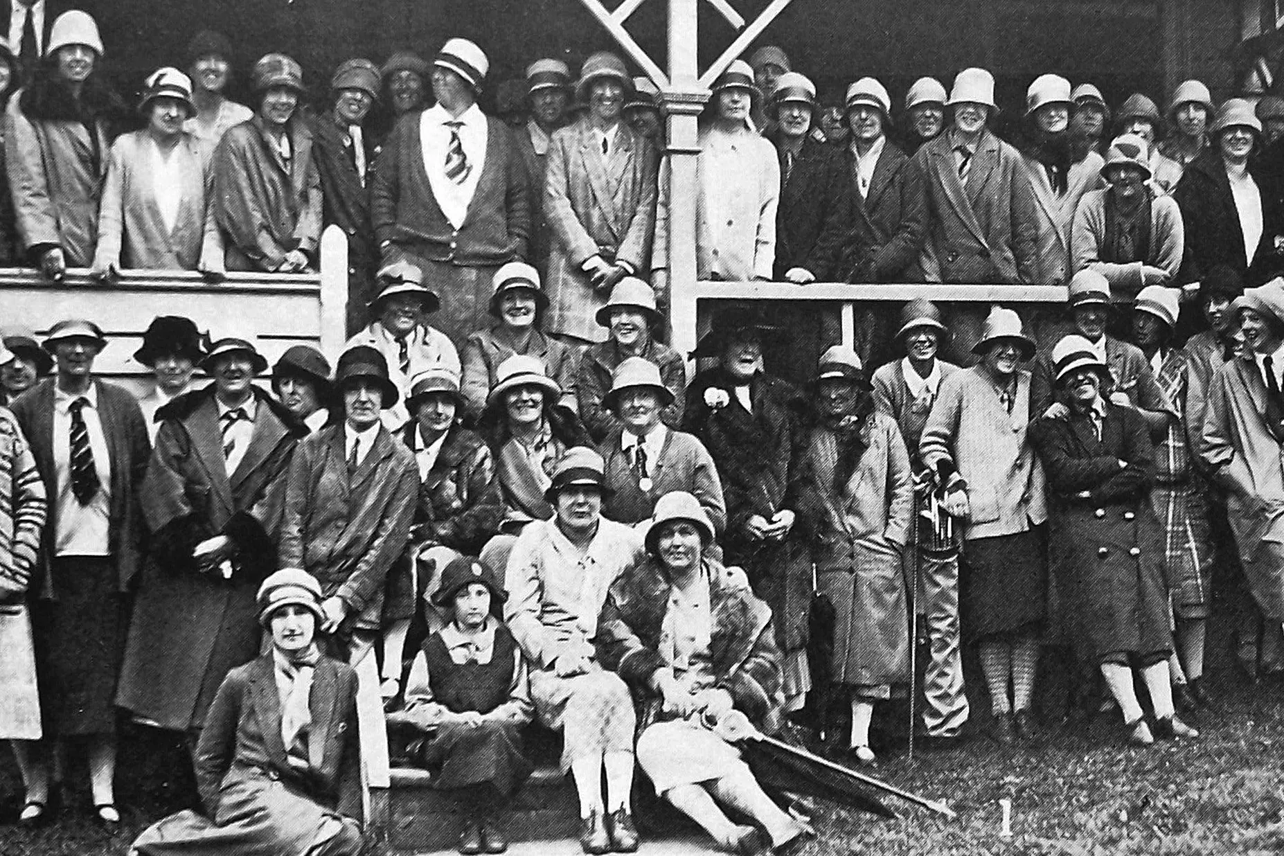 Competitors at the ladies\\' golf tournament, Balmacewen, Dunedin. Photo: <i>Otago Witness</i>, issue 3790, November 2, 1926, page 40