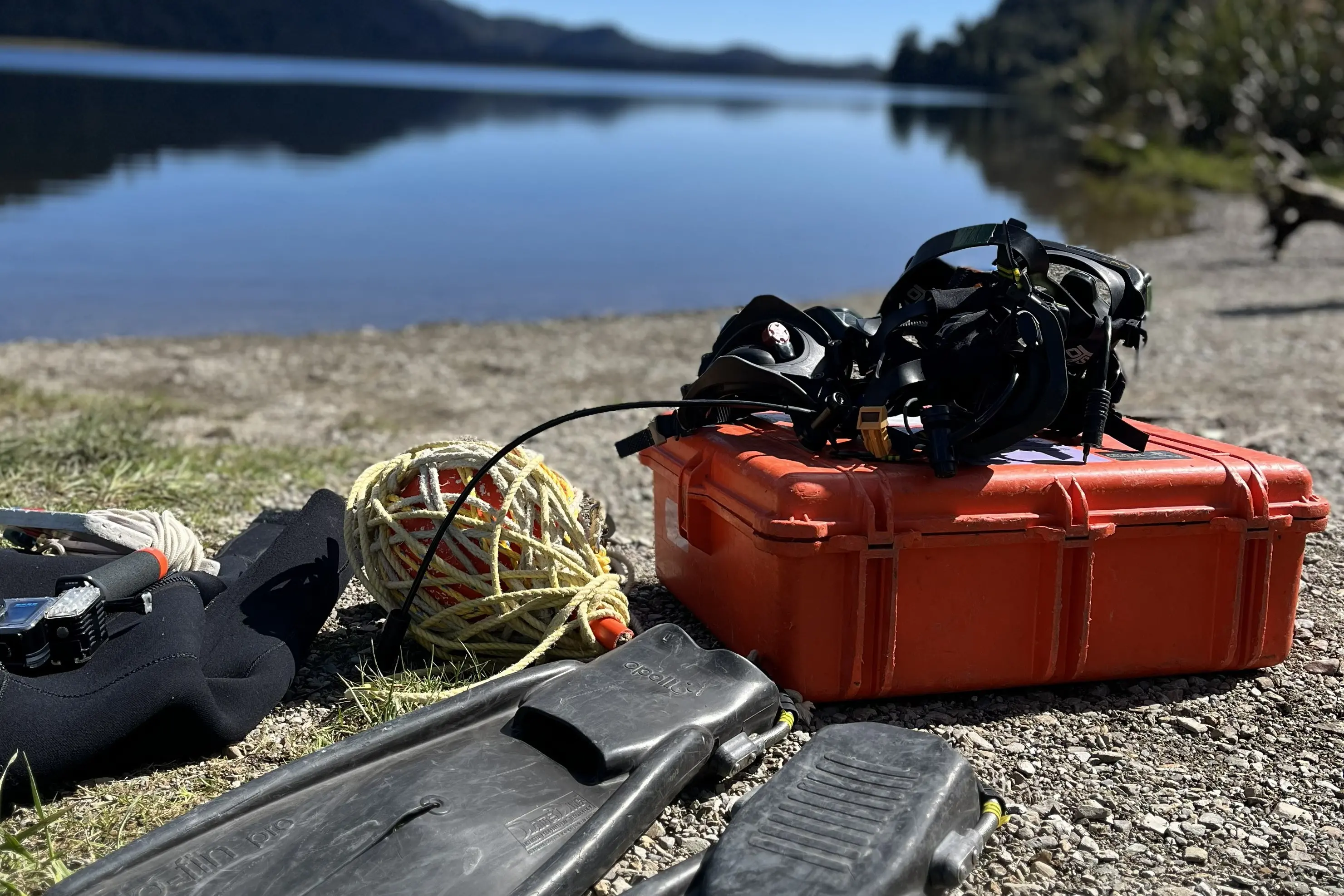 Divers scoured the remote Lake Moreaki for two days. Photo: NZ Police