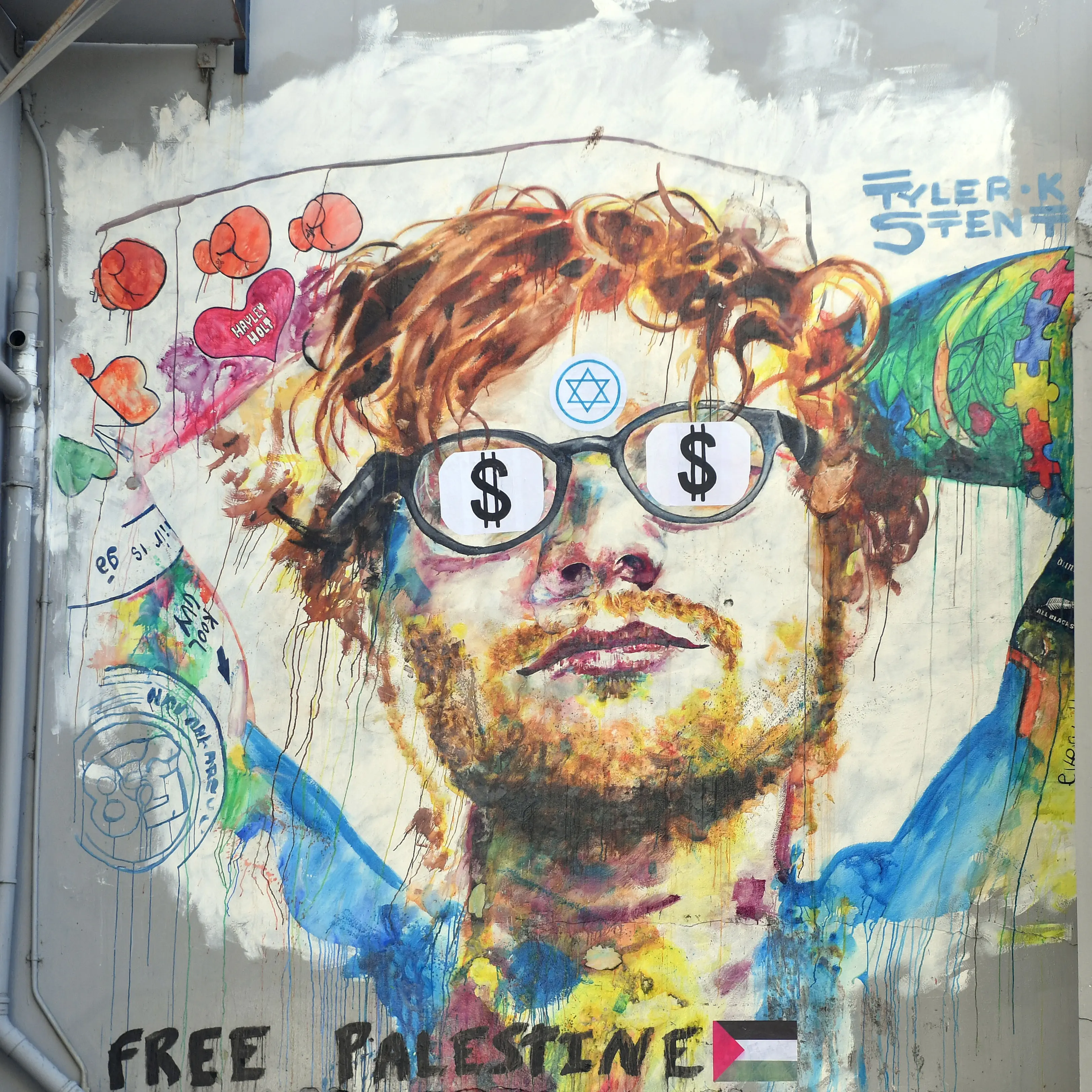 Ed Sheeran blinded with dollar sign stickers as Dunedin mural hit again