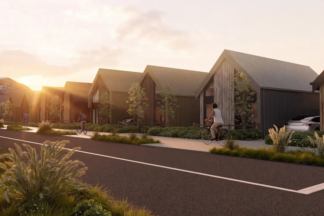 Plans for a development featuring 177 homes and a clubhouse on Riverbank Rd have been filed with Queenstown Lakes District Council. Graphic: supplied