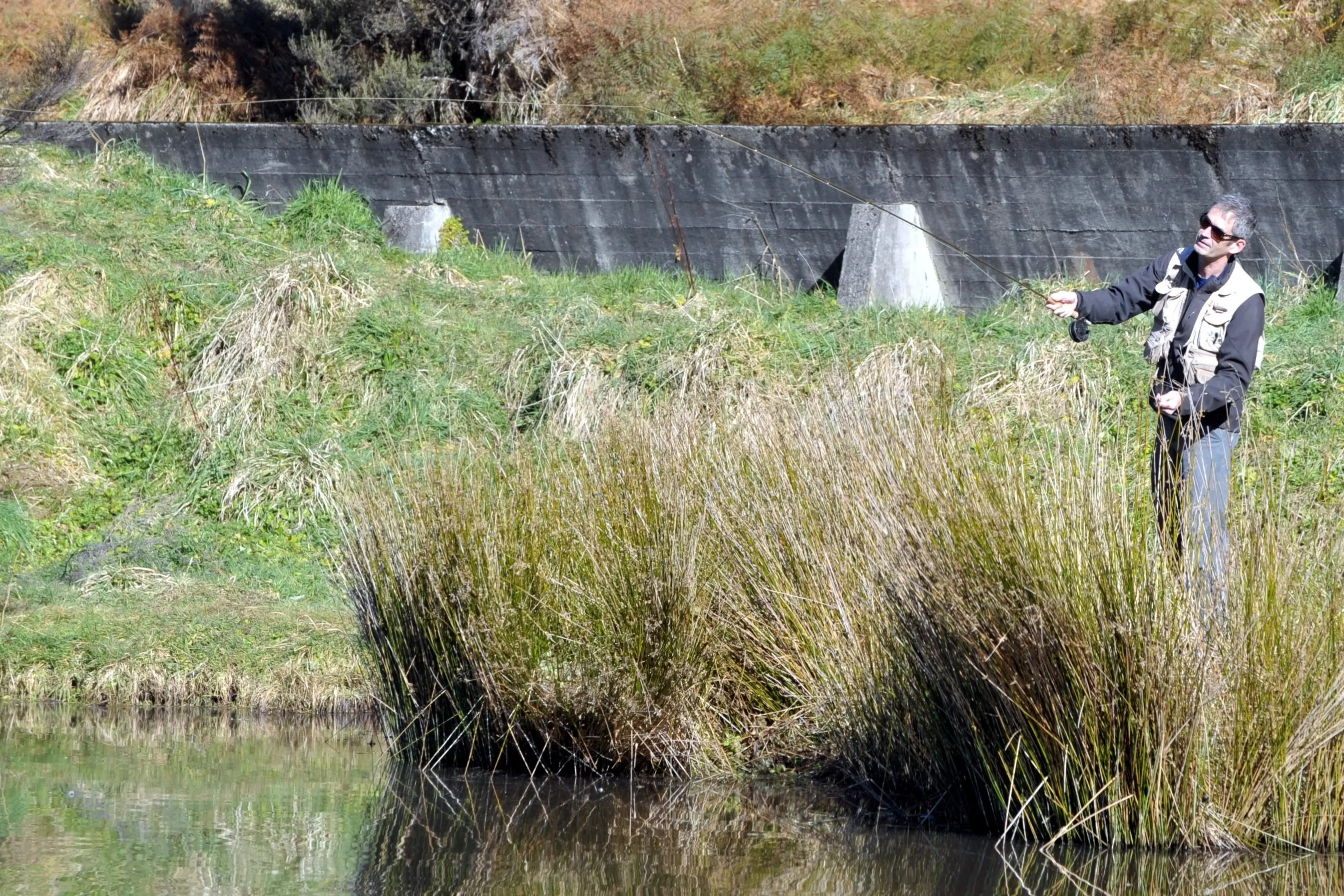 Sullivan\\'s Dam near Dunedin has been stocked with fish in preparation for the season opening on October 1. Photo: Gregor Richardson