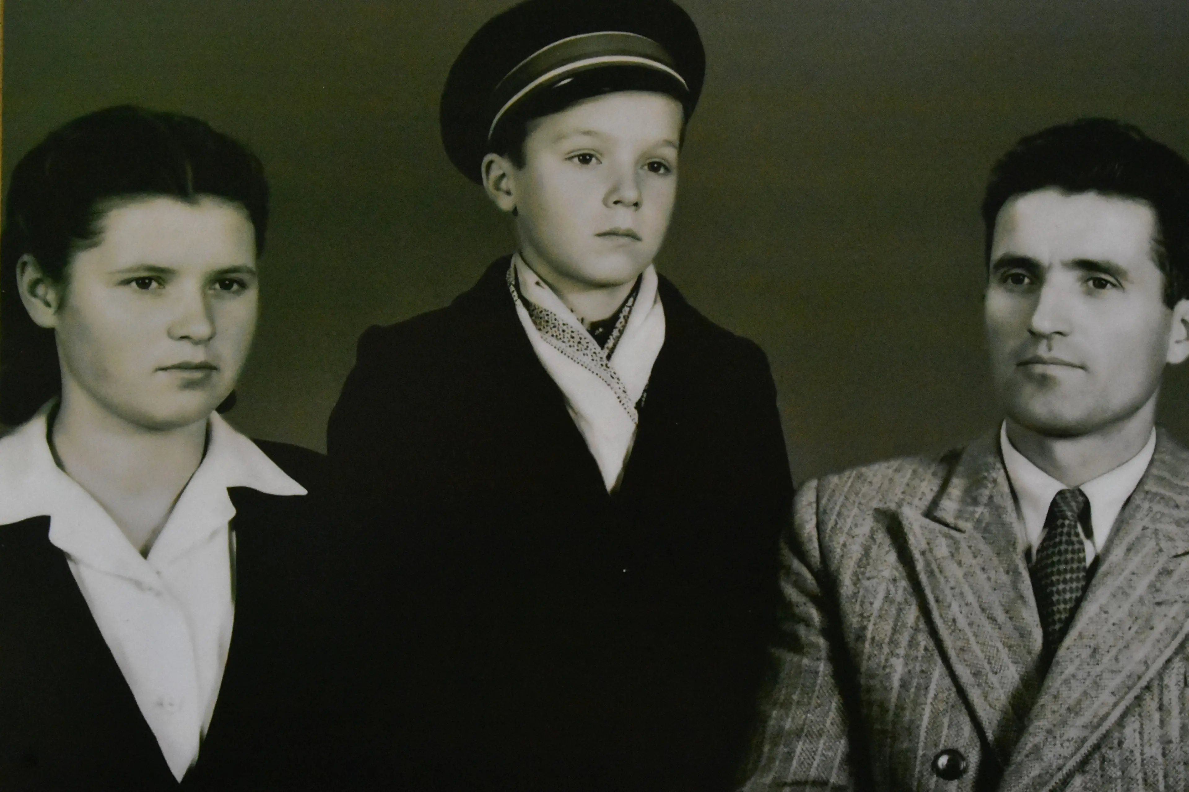 George Atlandishliev, his sister Sofka, and father Anton, before their escape from communist Bulgaria in 1950. Photo: Supplied