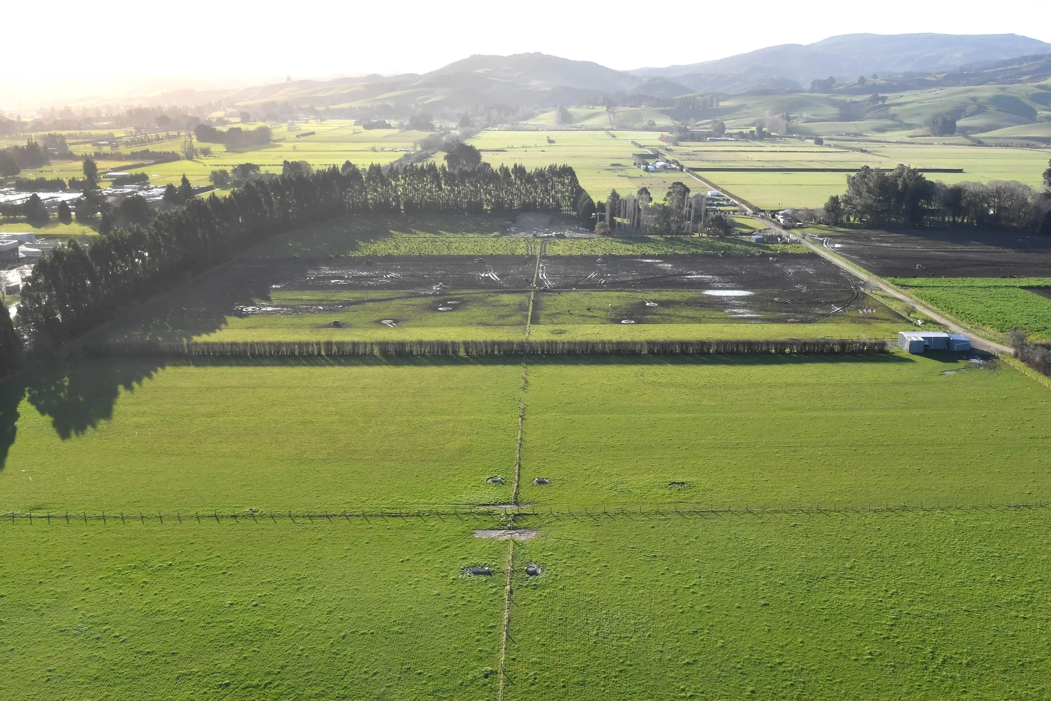 Southern Link inland port site, North Taieri, photographed this August. Photo: Stephen Jaquiery