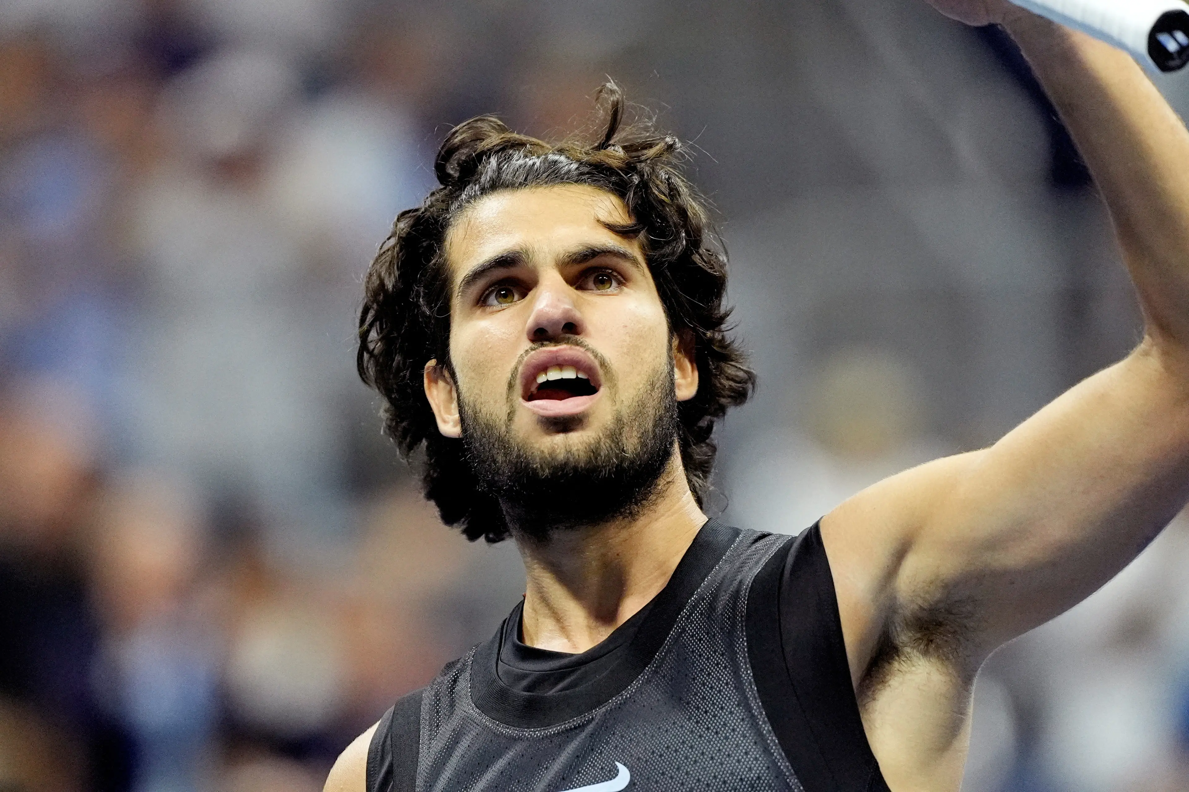 Carlos Alcaraz was beaten in the quarterfinals of the US Open in the latest ever finish at a Grand Slam. Photo: Reuters