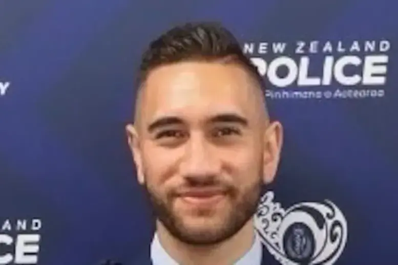 Haimona Keelim Tamati-Te Paki was a celebrated sporting success while a policeman, and is pictured here winning the 2022 Police Sportsperson of the Year. Photo: Police Association