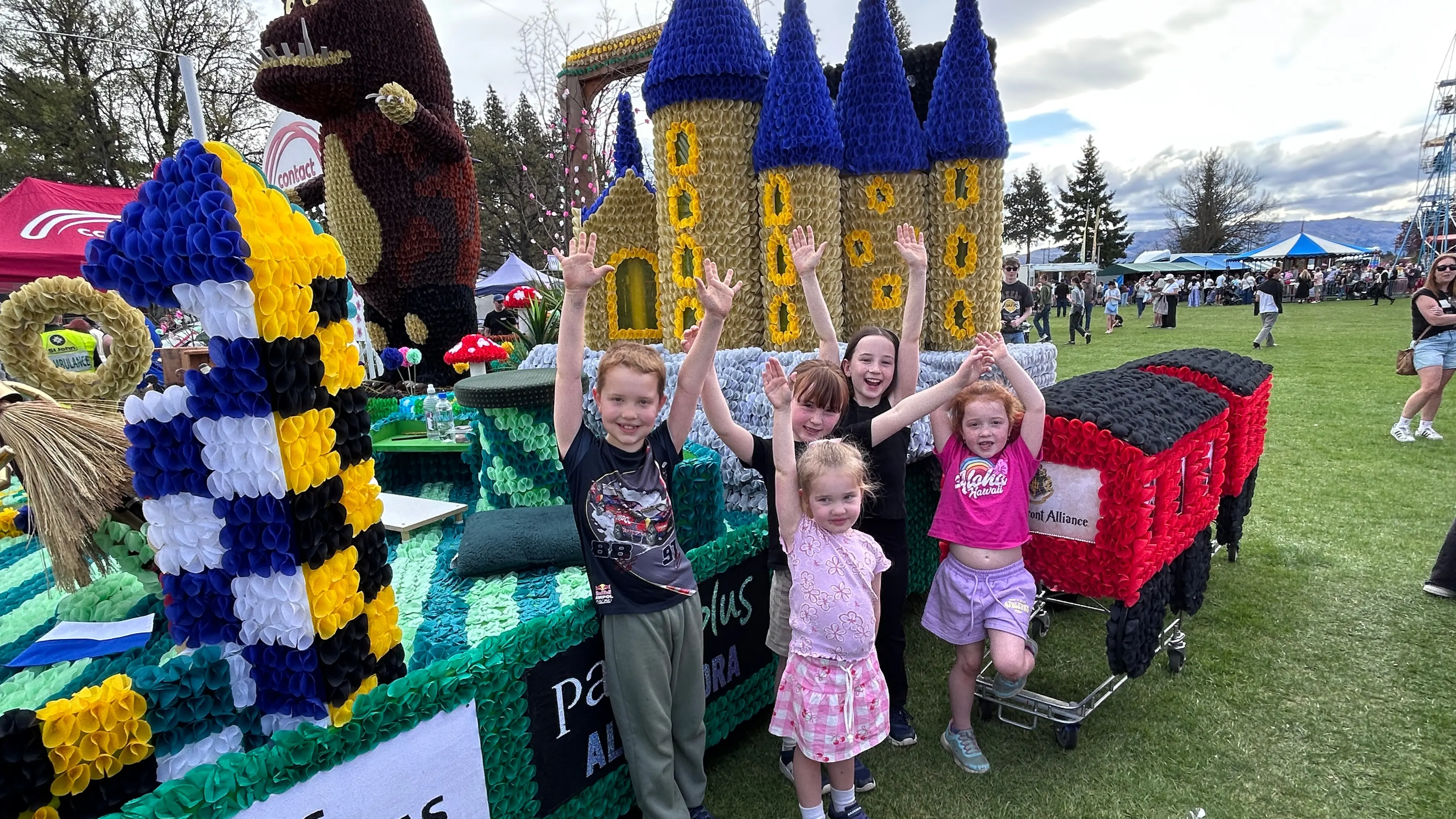 Floats, princesses and trucks bring Alexandra to a standstill