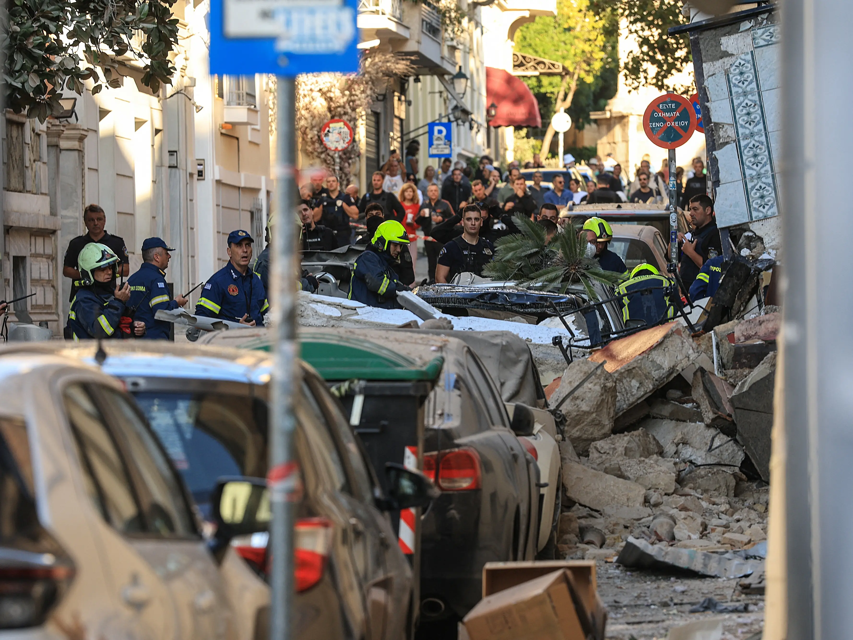 Six dead after explosion destroys building in central Athens