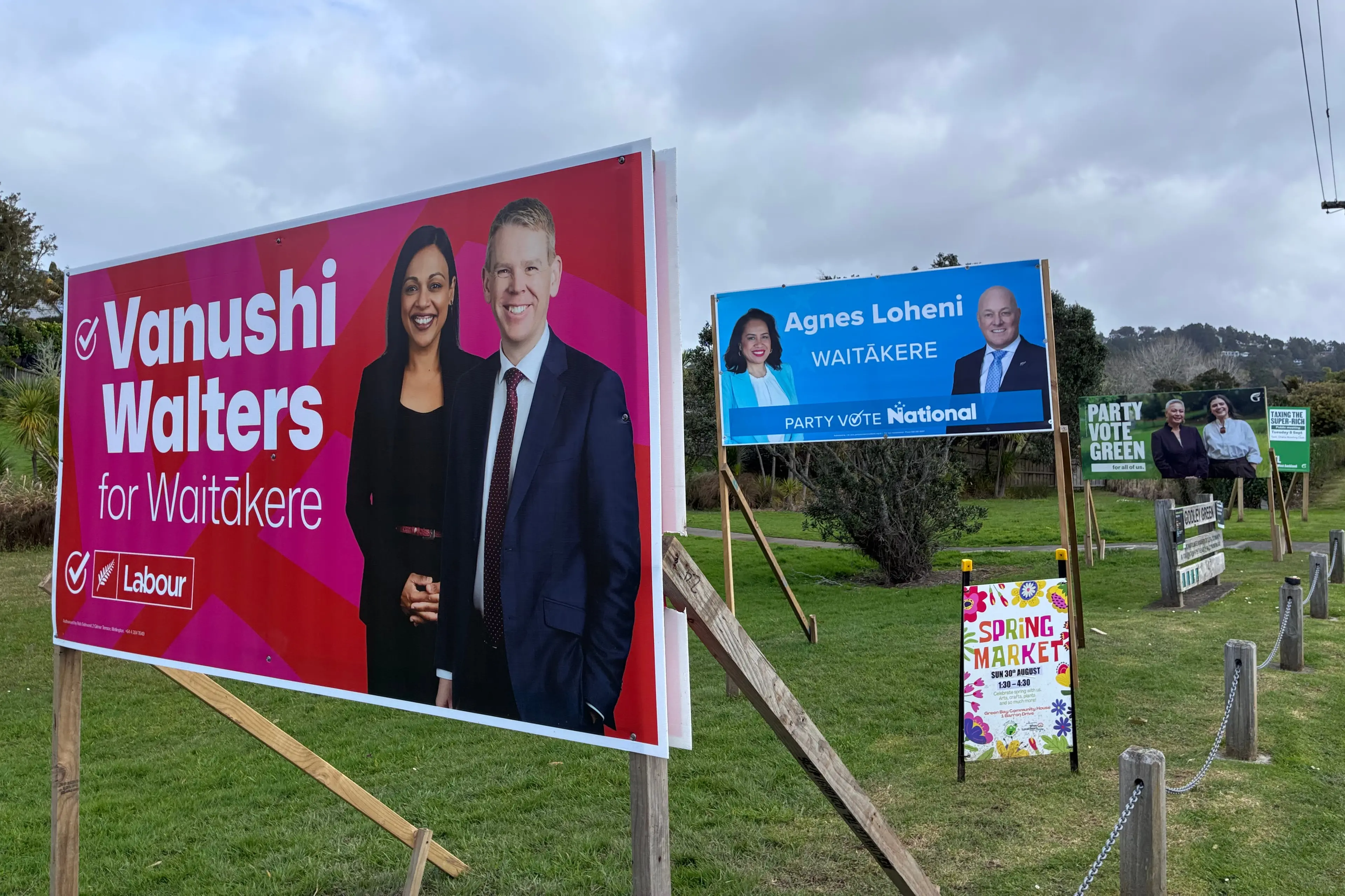 Police warn it is a crime to deface or destroy election hoardings. Photo: RNZ