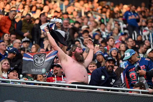 Fans at the Warriors game at One NZ Stadium in June. Photo: Getty Images