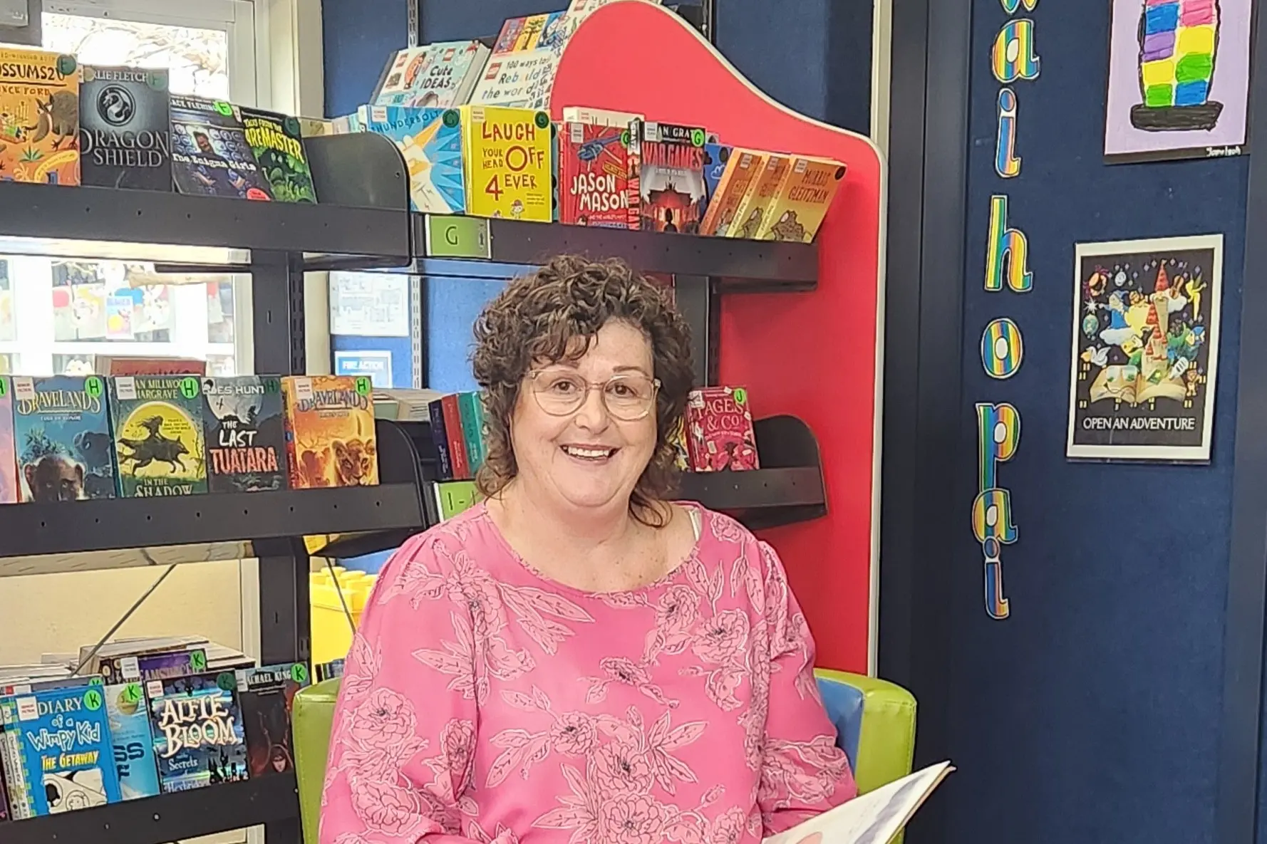 Waihopai School IT administrator and library manager Chrisandra Woods retired at the end of last week after working 31 years at the school. Photo: Supplied