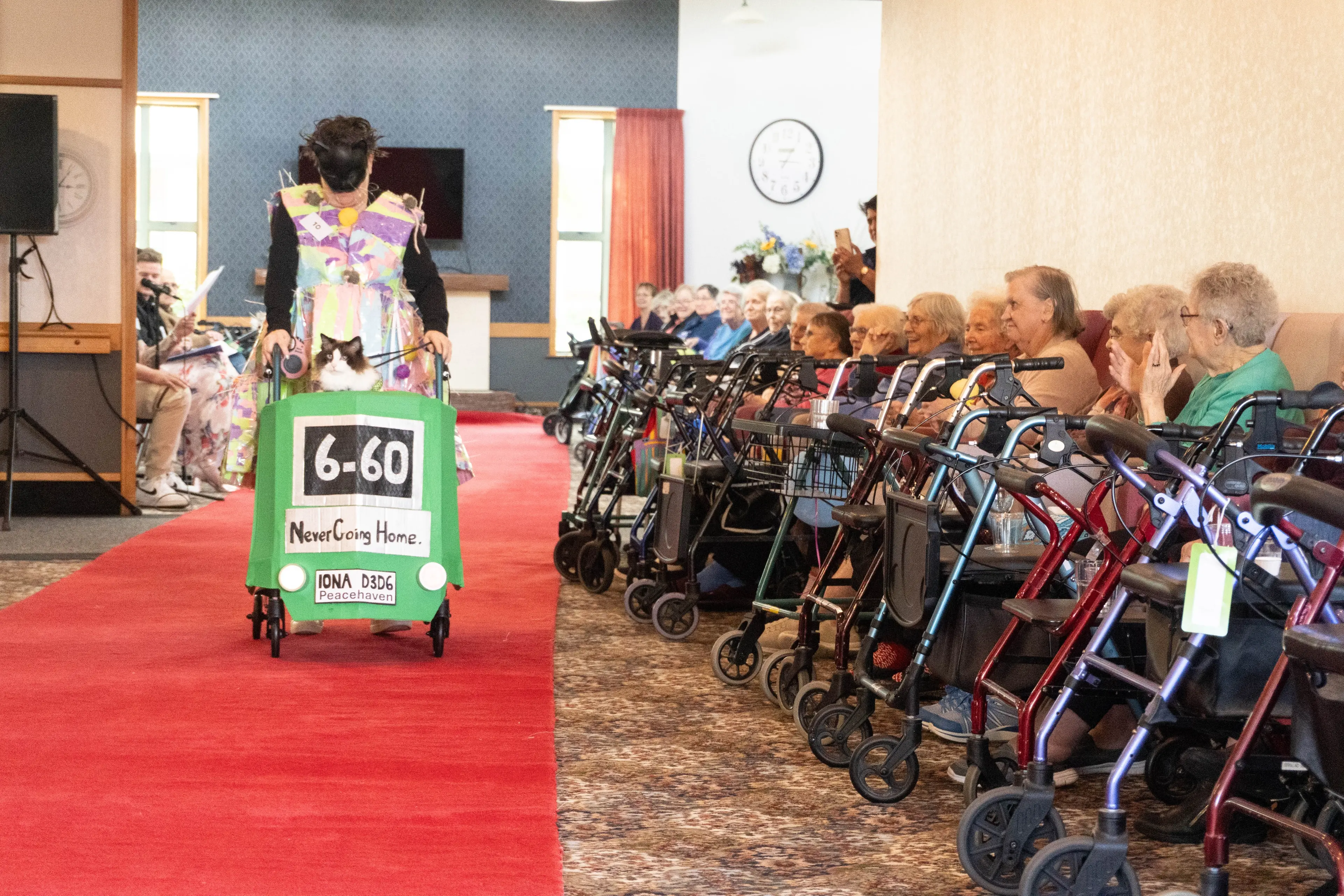 Residents and staff from Enliven Southland turned everyday items into wearable art at last year\\u2019s Wearable Arts Enliven Style. Photo: Supplied