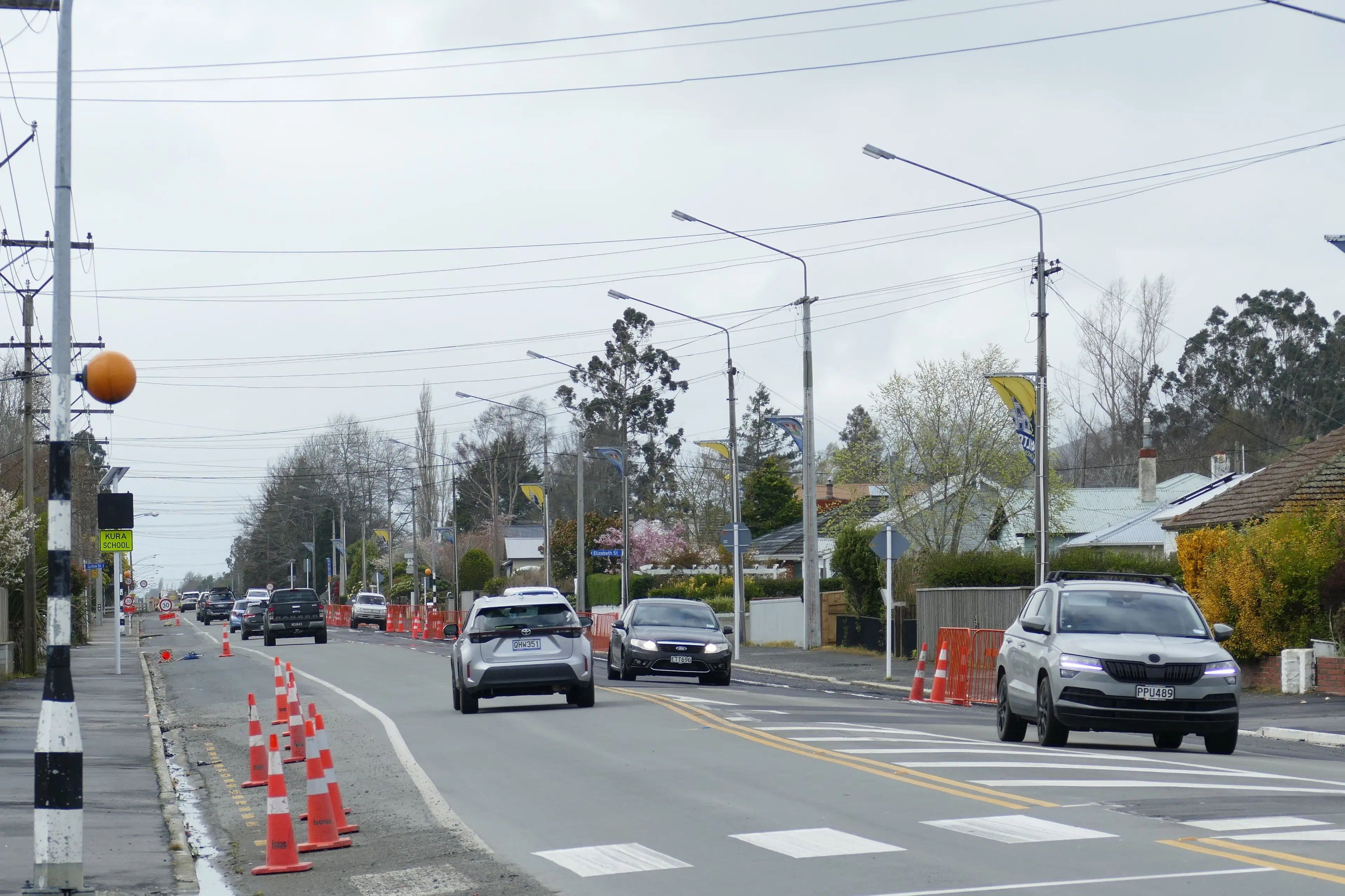 State Highway 1, Milton, is open temporarily to traffic once more, following several months of roadworks and a partially completed reseal. Photo: Richard Davison