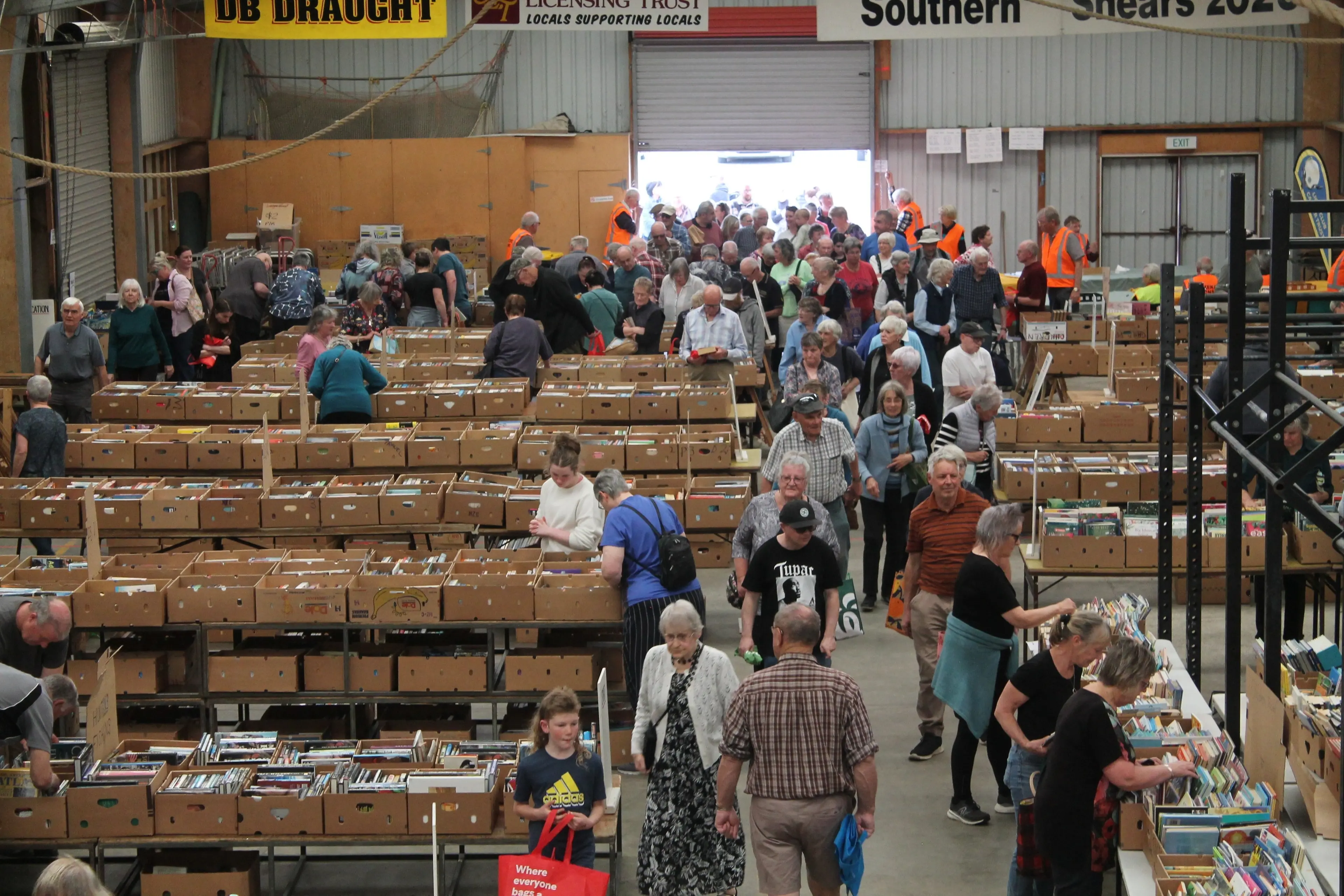 Booklovers flock to the opening day of last year\\'s Pakeke Lions Book Sale. Photo: Gerrit Doppenberg.