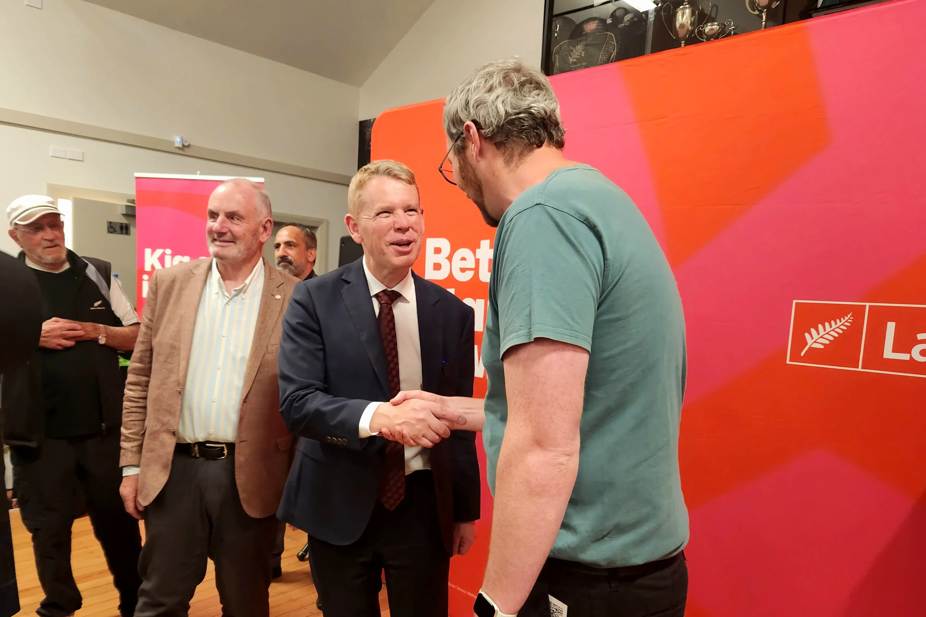 Chris Hipkins spoke in Spreydon on Monday, September 28. Photo: RNZ / Anna Sargent