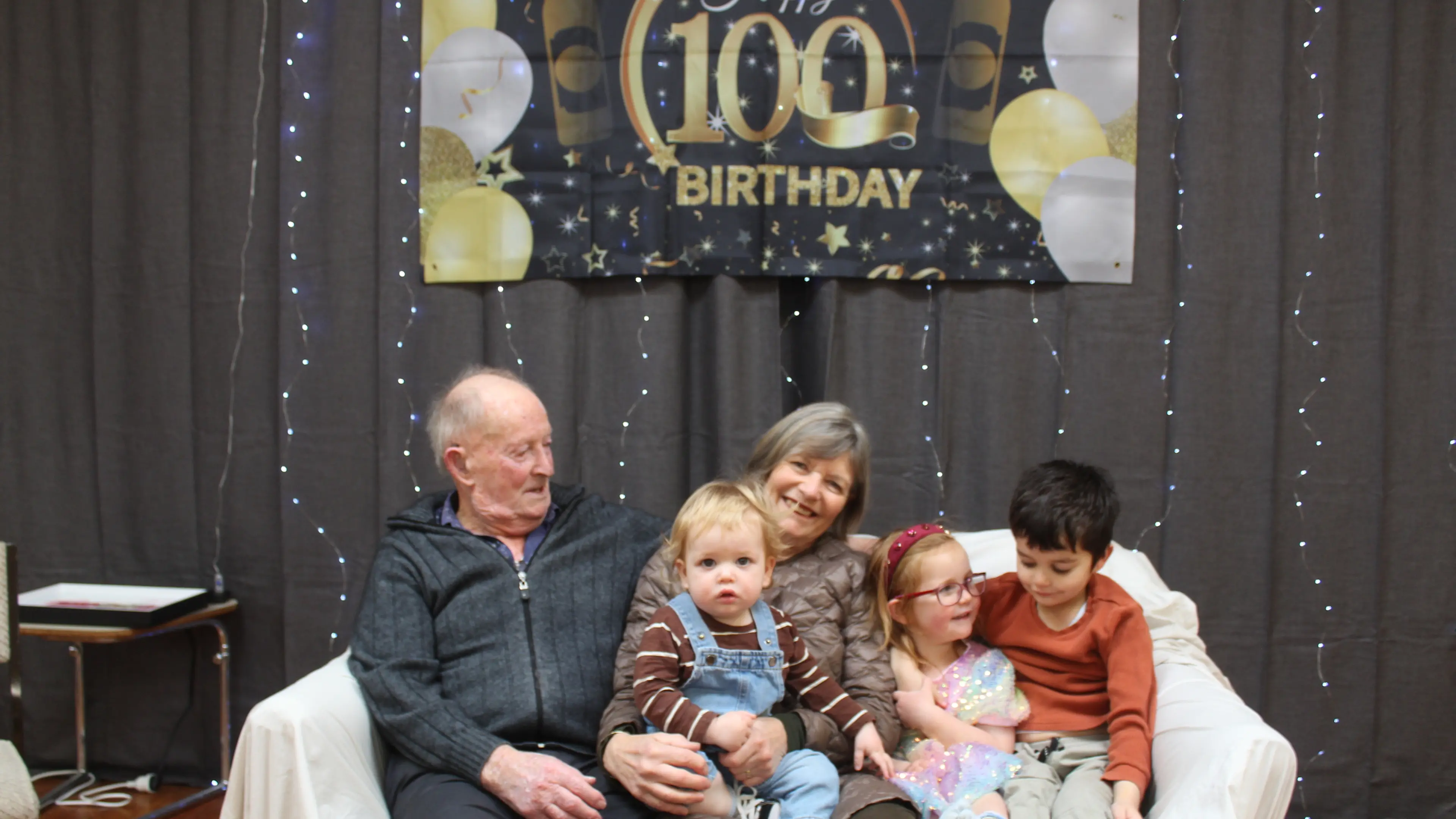 Retired farmer celebrates 100-year milestone with four generations of family