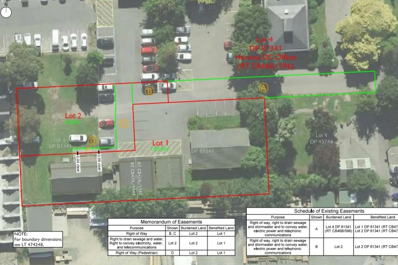 Council gift . . . The Hurunui District Council plans to honour its gift of land to Hato Hone St John. The land inside the red boxes will be transferred to St John. Image: Supplied by Hurunui District Council